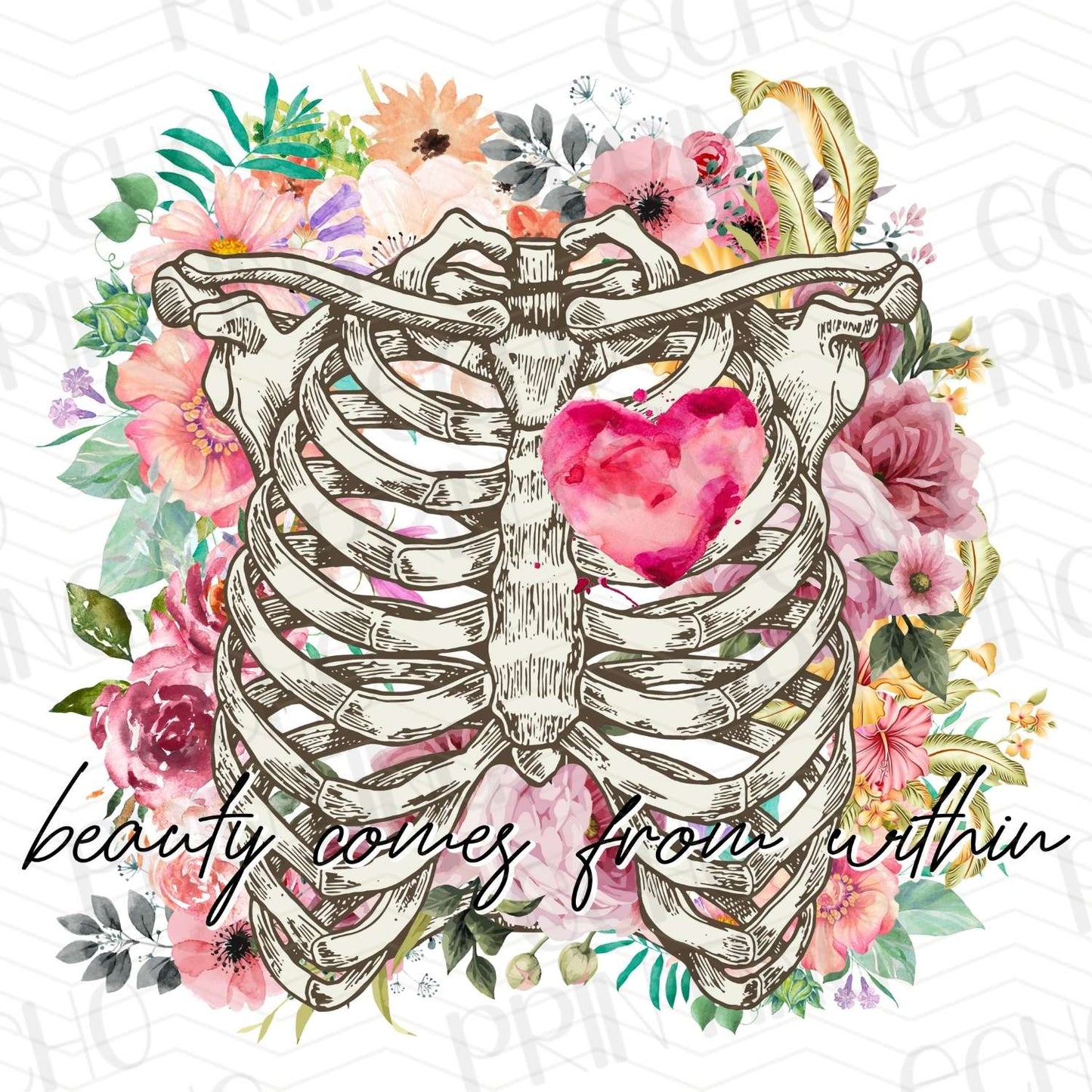 MHSM 61 - BLOOM WITH GRACE RIB CAGE FLORAL