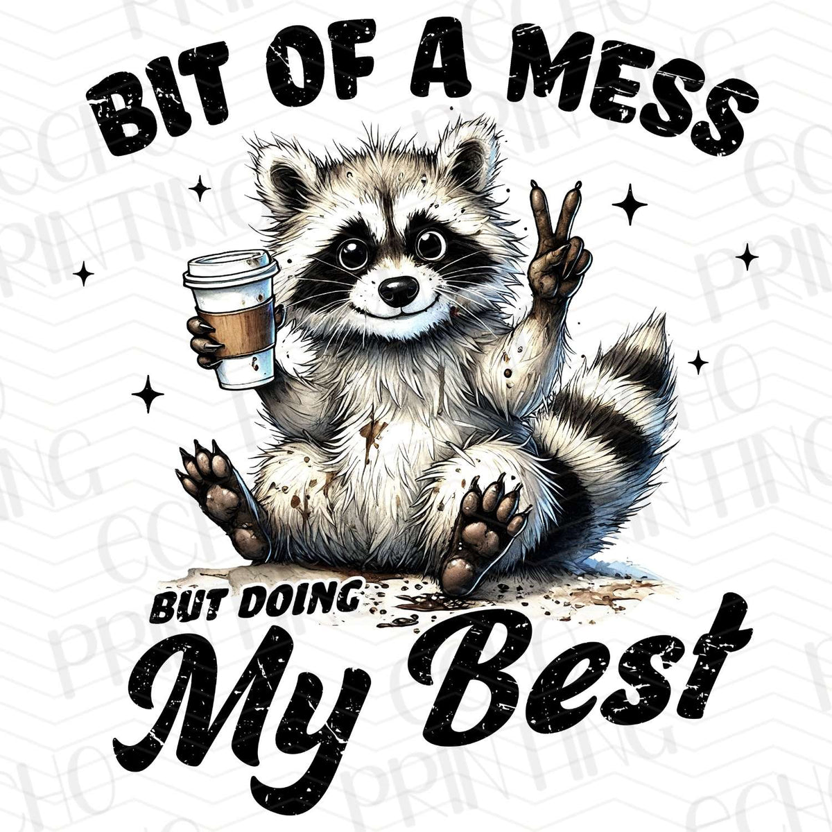 MHSM 77 - BIT OF A MESS RACCOON BLACK