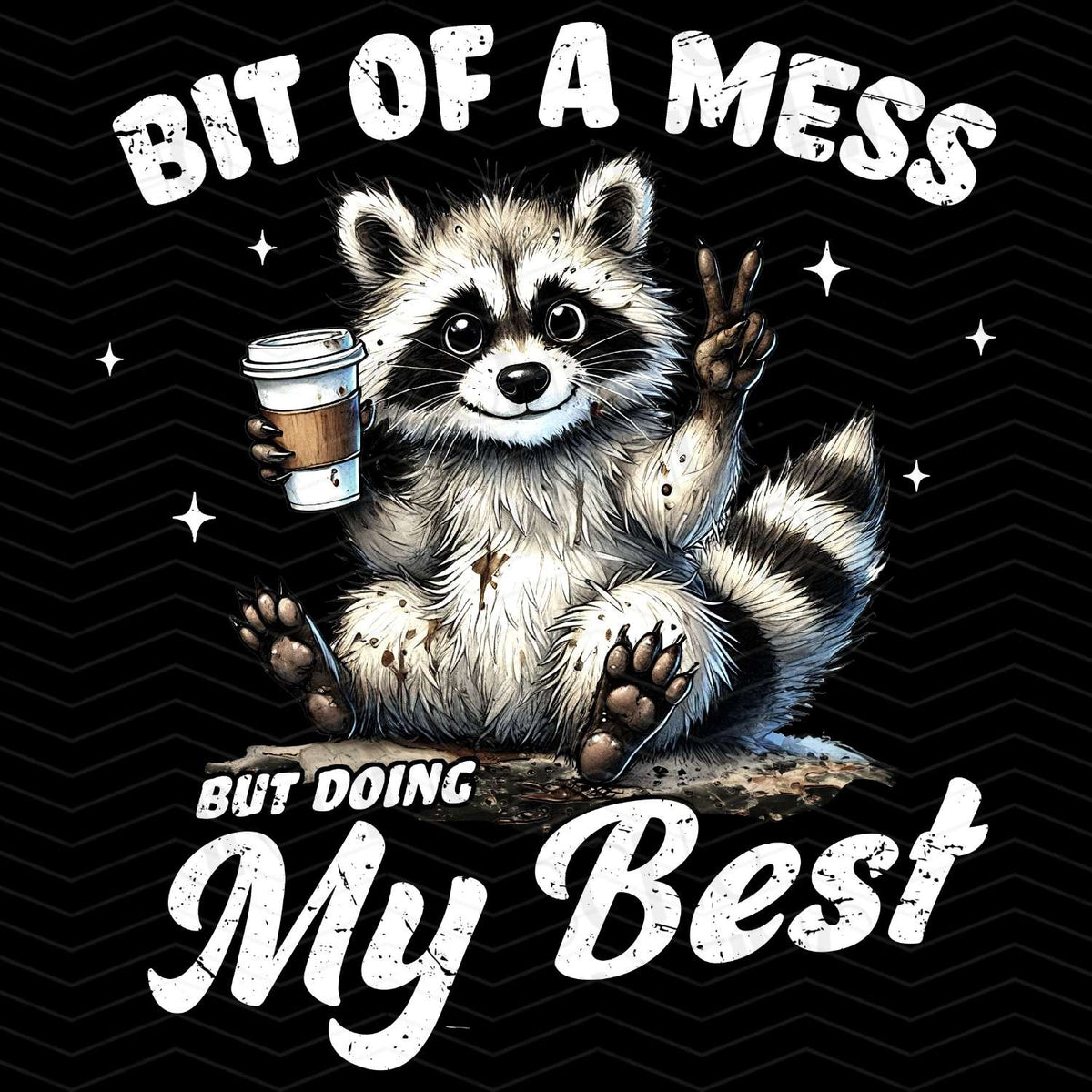 MHSM 78 - BIT OF A MESS RACCOON WHITE