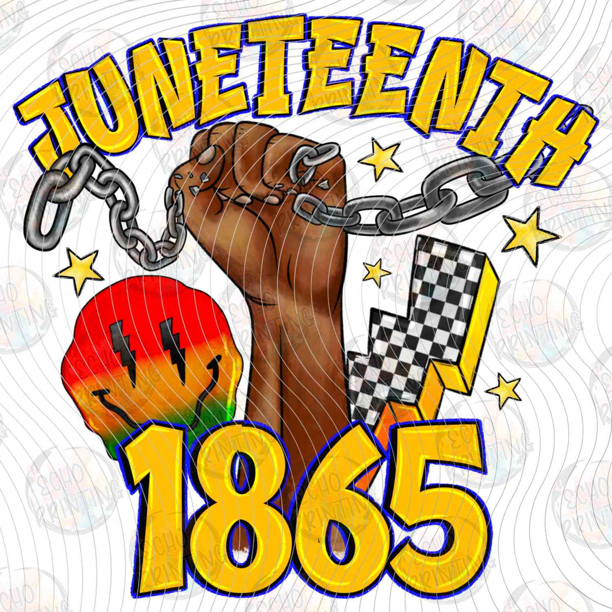 JNTHG 15 - JUNETEENTH 1865 BROKEN CHAINS RAISED FIST
