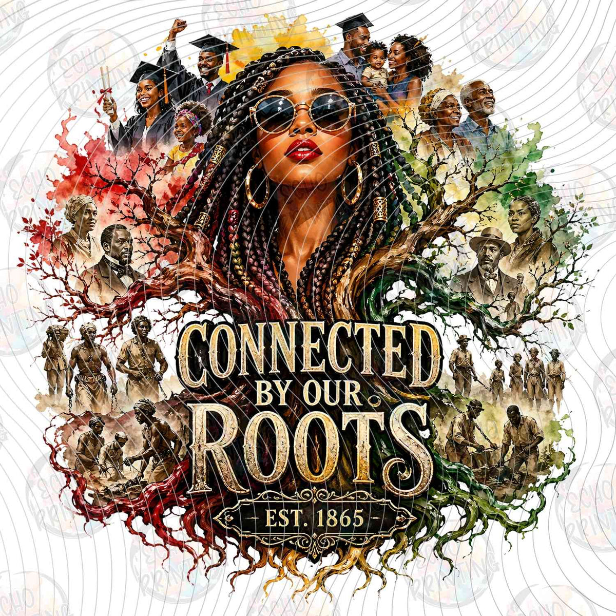 JNTHG 66 - CONNECTED ROOTS WOMAN WITH FLOWERS