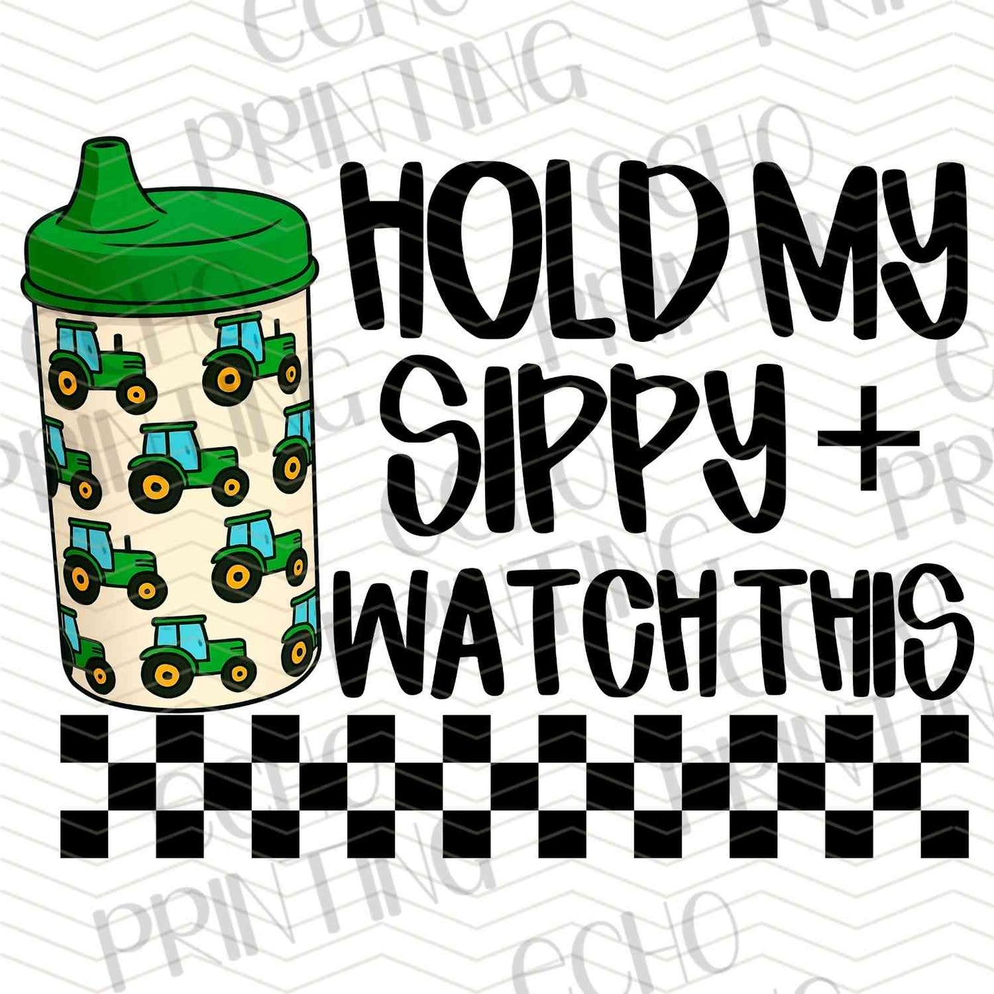 KDDG 159 - HOLD MY SIPPY (GREEN ICONS)