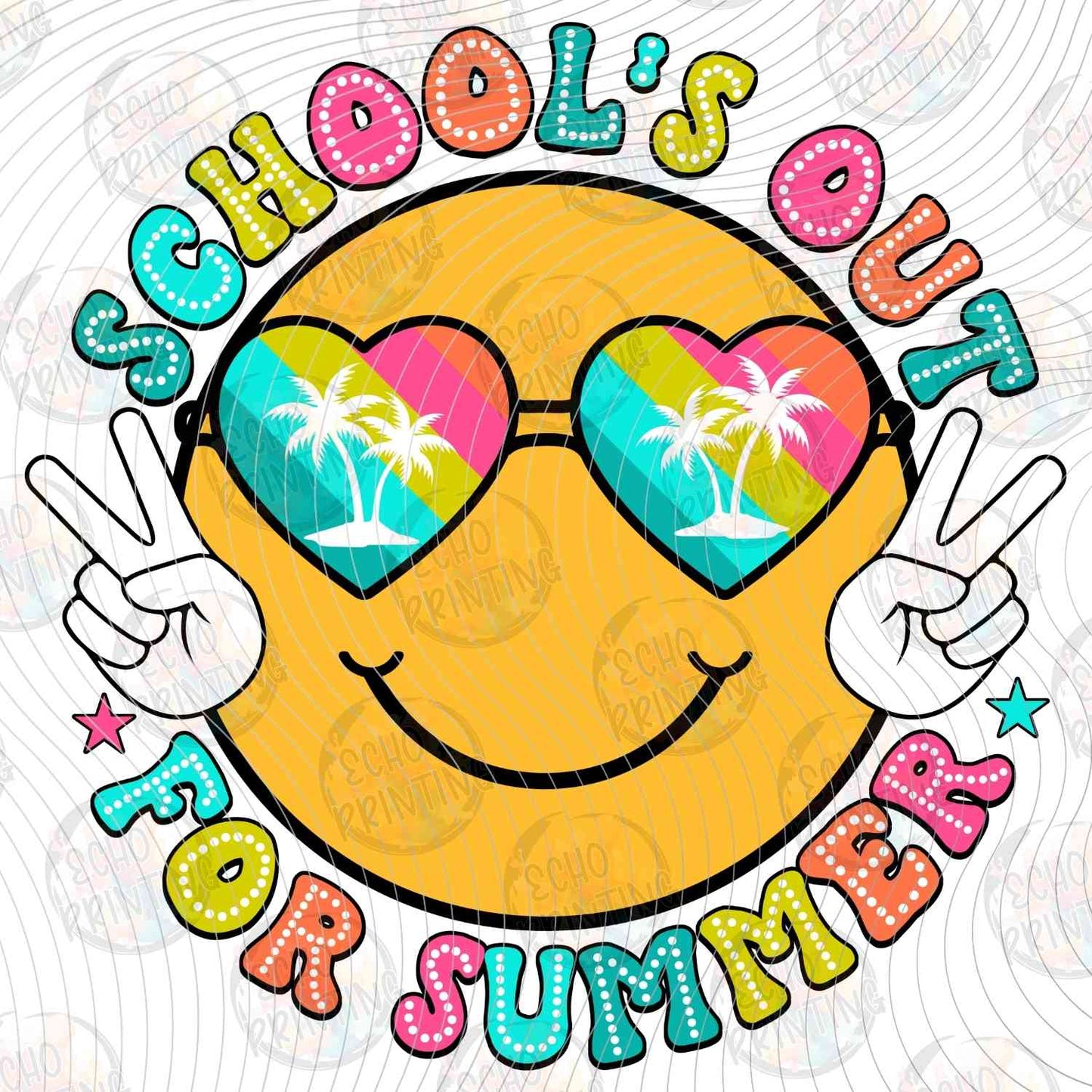 LDOS 41 - SCHOOL'S OUT FOR SUMMER ROUND SMILEY