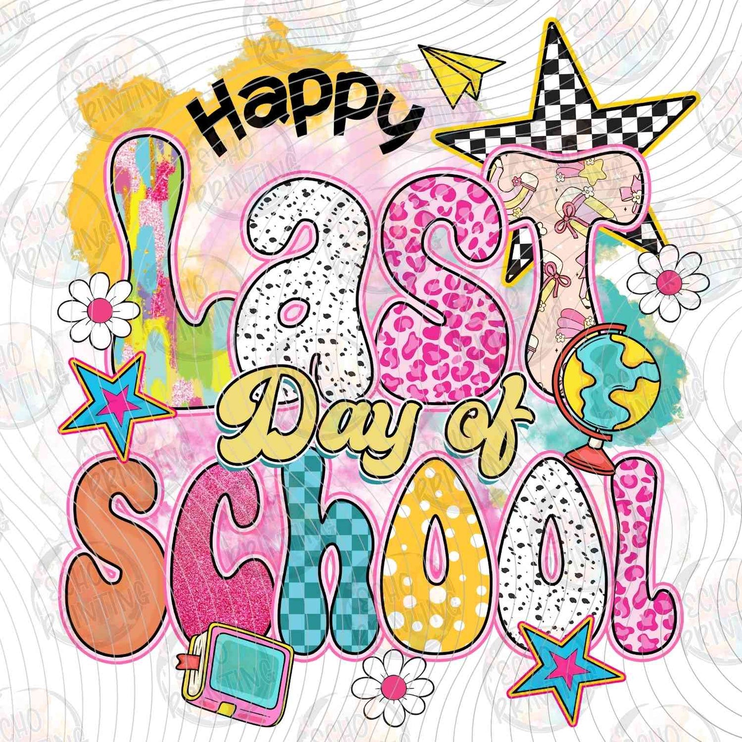 LDOS 89 - HAPPY LAST DAY OF SCHOOL CHECKERED