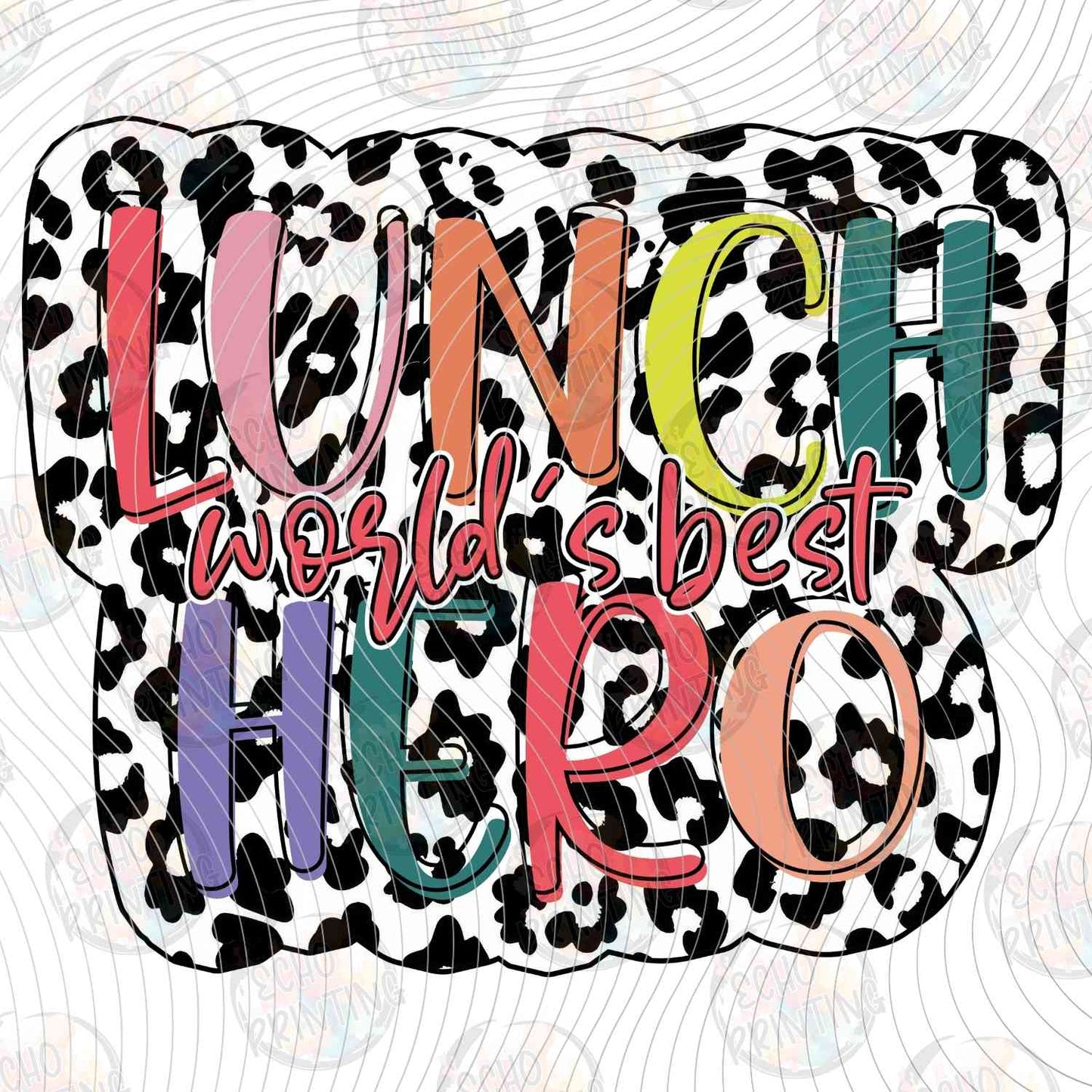 LNDG 26 - LUNCH LADY HERO LEOPARD PRINT CIRCLE