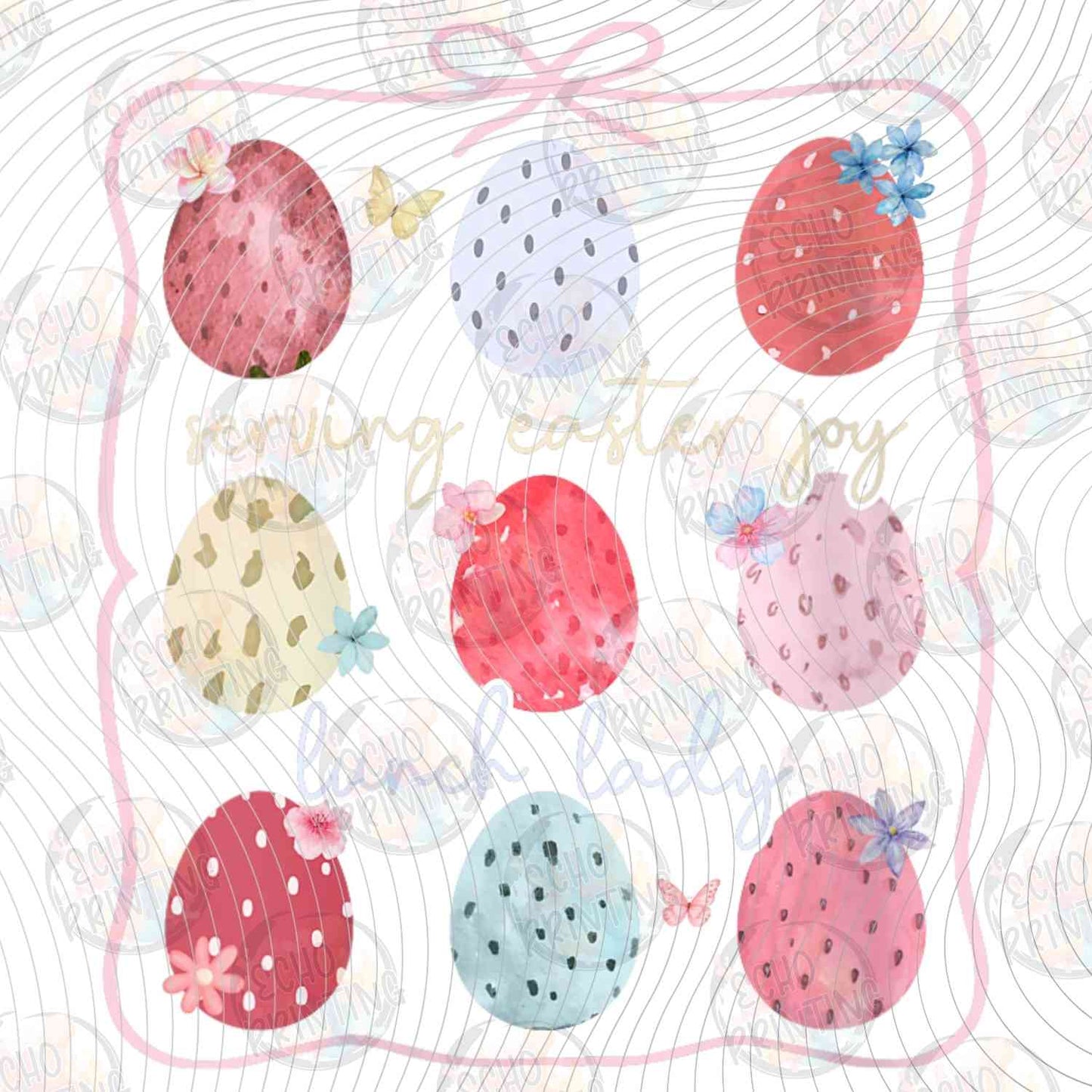 LNDG 67 - DECORATED EGGS WITH BOWS