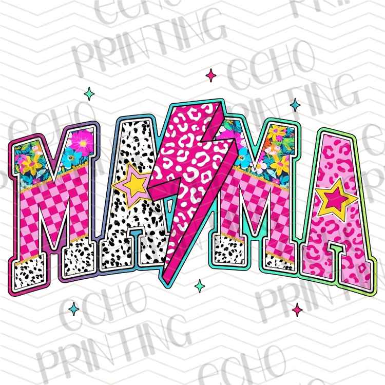 MGAG 1383 - MAMA LIGHTNING BOLT LETTERING