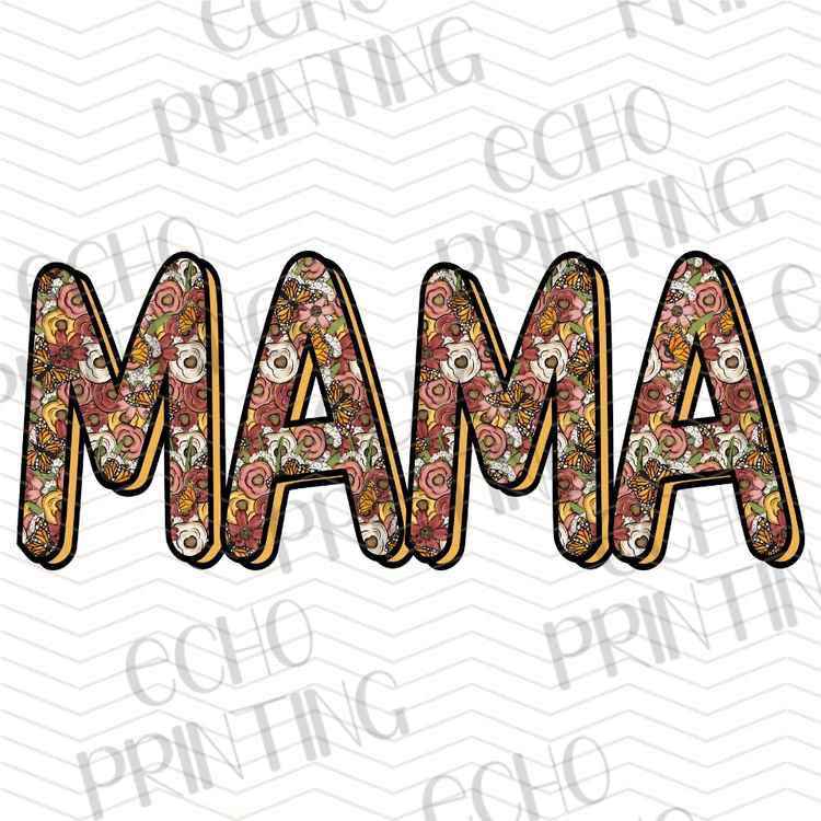 MGAG 1392 - FLORAL MAMA LETTERING STYLE
