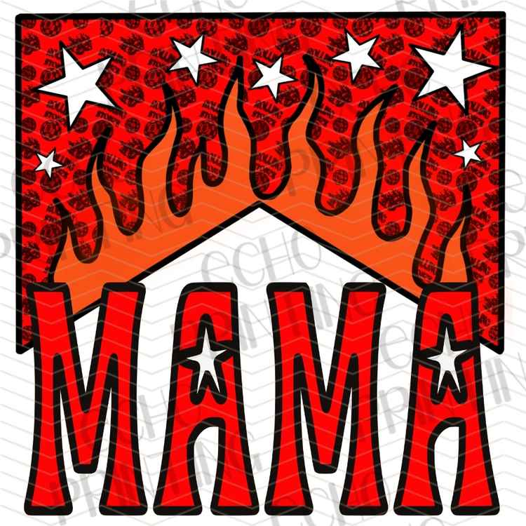 MGAG 1427 - RED MAMA FLAME LETTERING