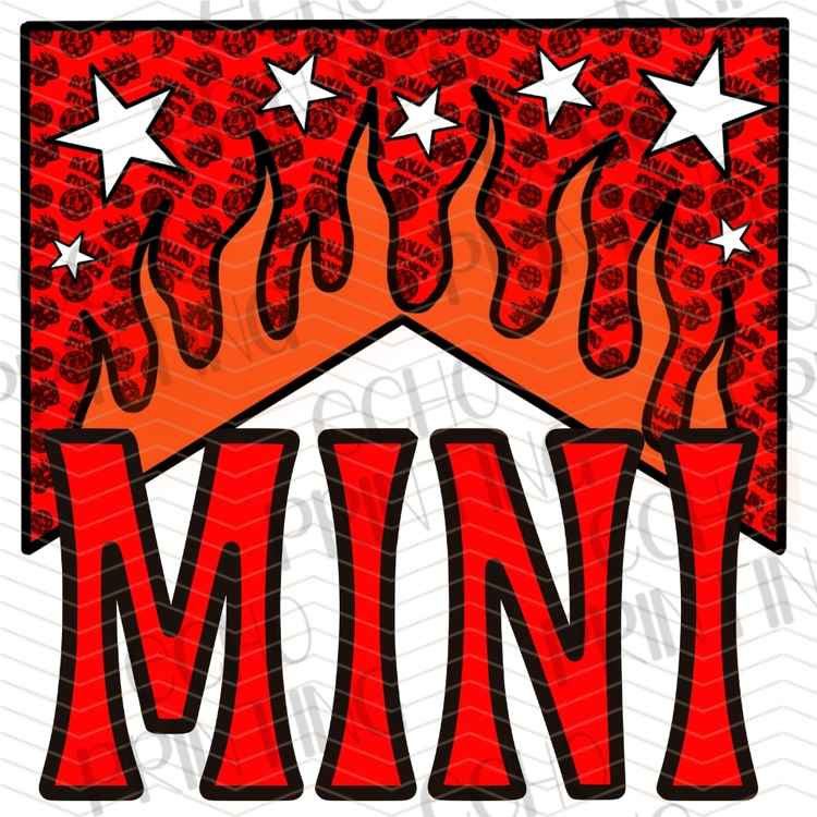 MGAG 1428 - MINI RED FLAME LETTERING