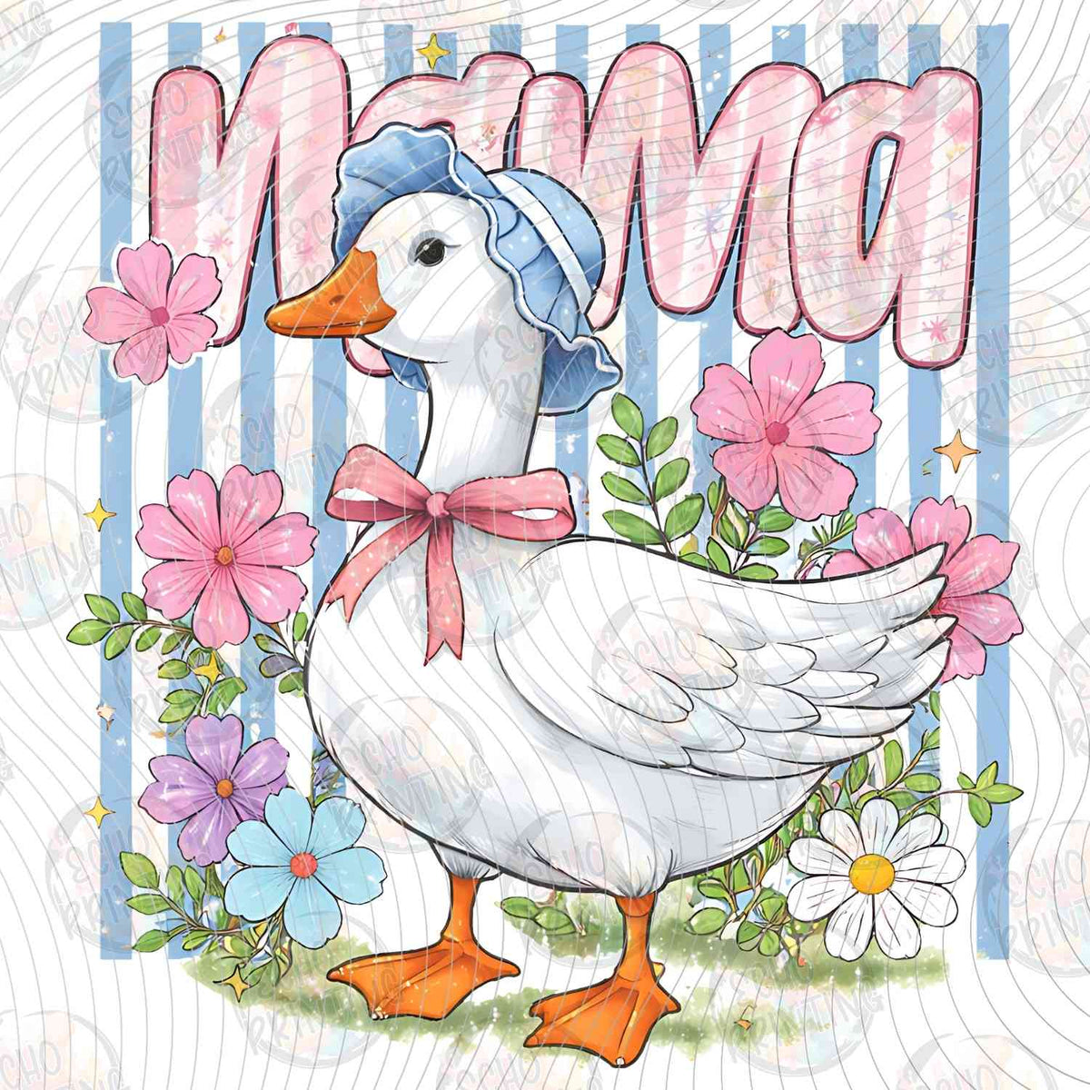 MGA 1248 - MAMA GOOSE WITH FLOWERS