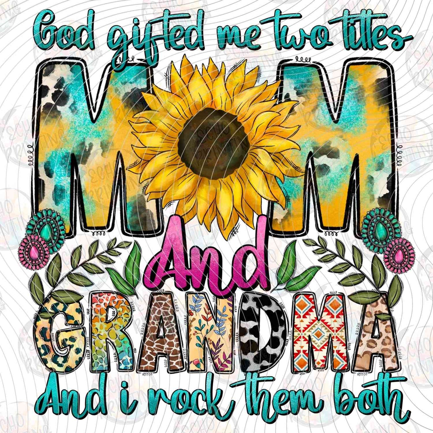 MGA 789 - MOM AND GRANDMA SUNFLOWER
