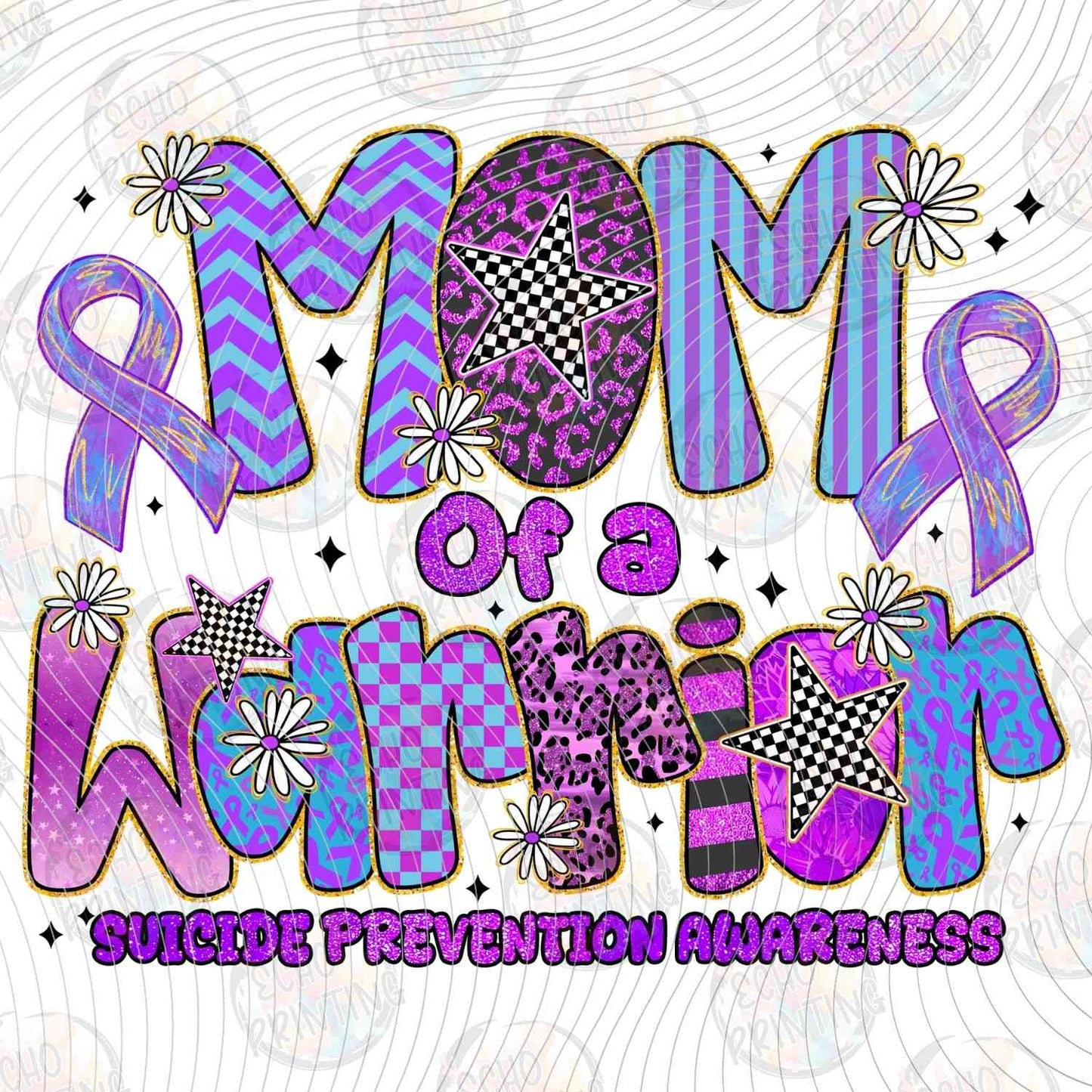 MGA 807 - MOM OF A WARRIOR PURPLE