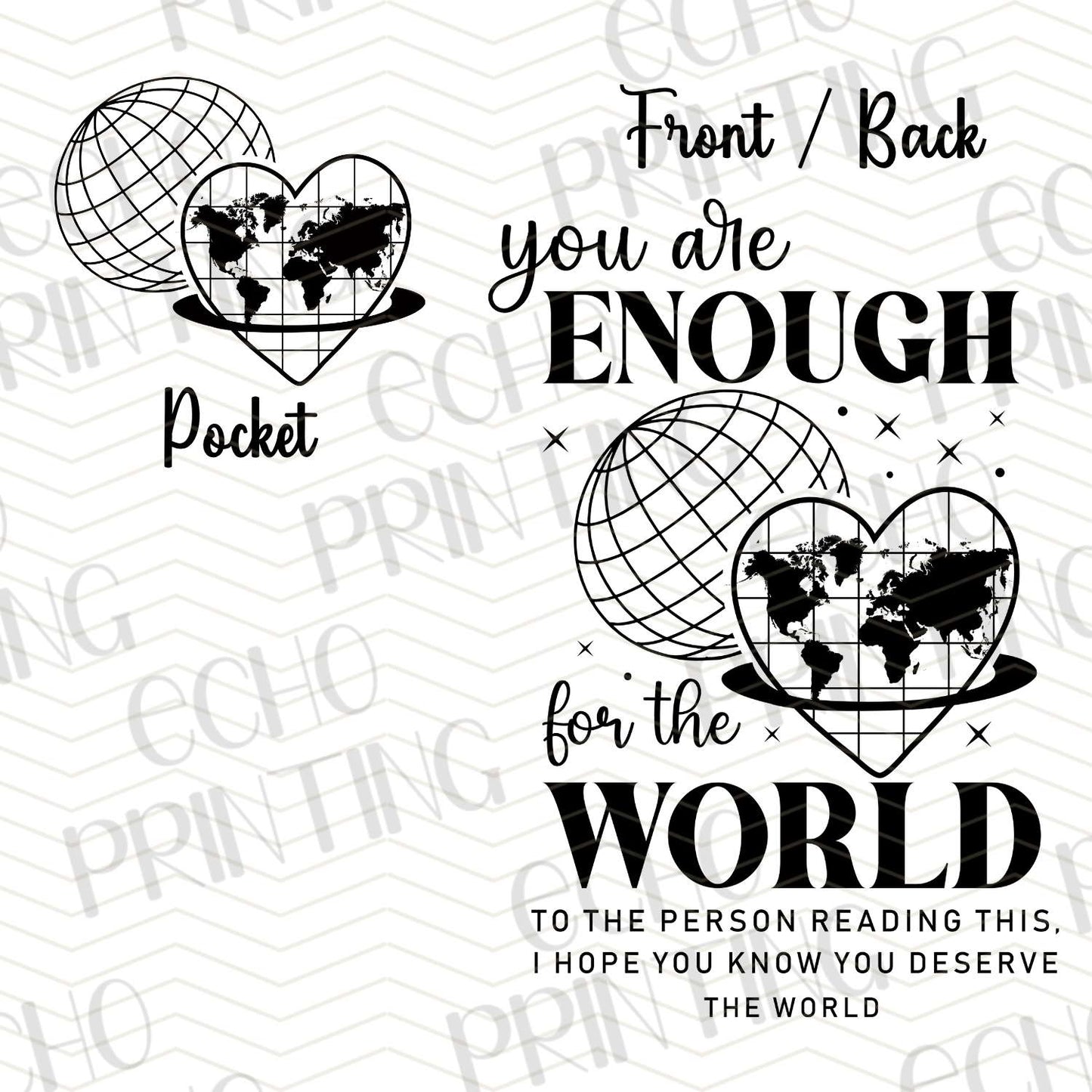 MHA 122 - YOU ARE ENOUGH | POCKET & BACK SOLD SEPERATELY