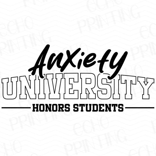 MHA 35 - ANXIETY UNIVERSITY HONORS STUDENTS