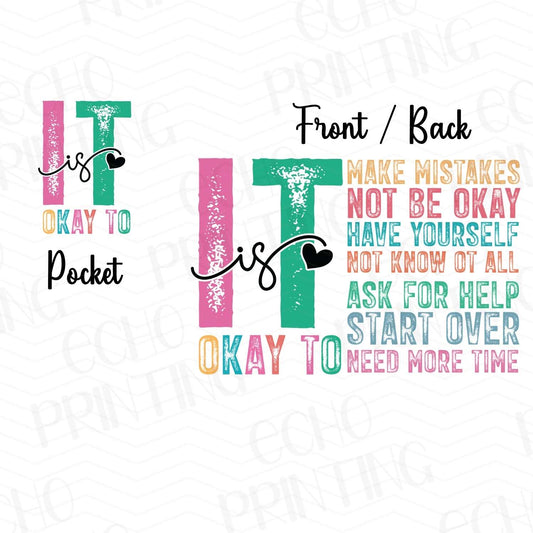 MHA 43 - IT IS OKAY TO | POCKET & BACK SOLD SEPERATELY