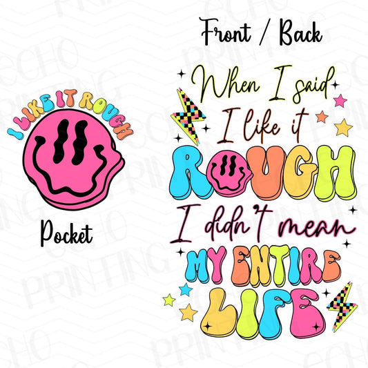 MHA 8 - I LIKE IT ROUGH | POCKET & BACK SOLD SEPERATELY