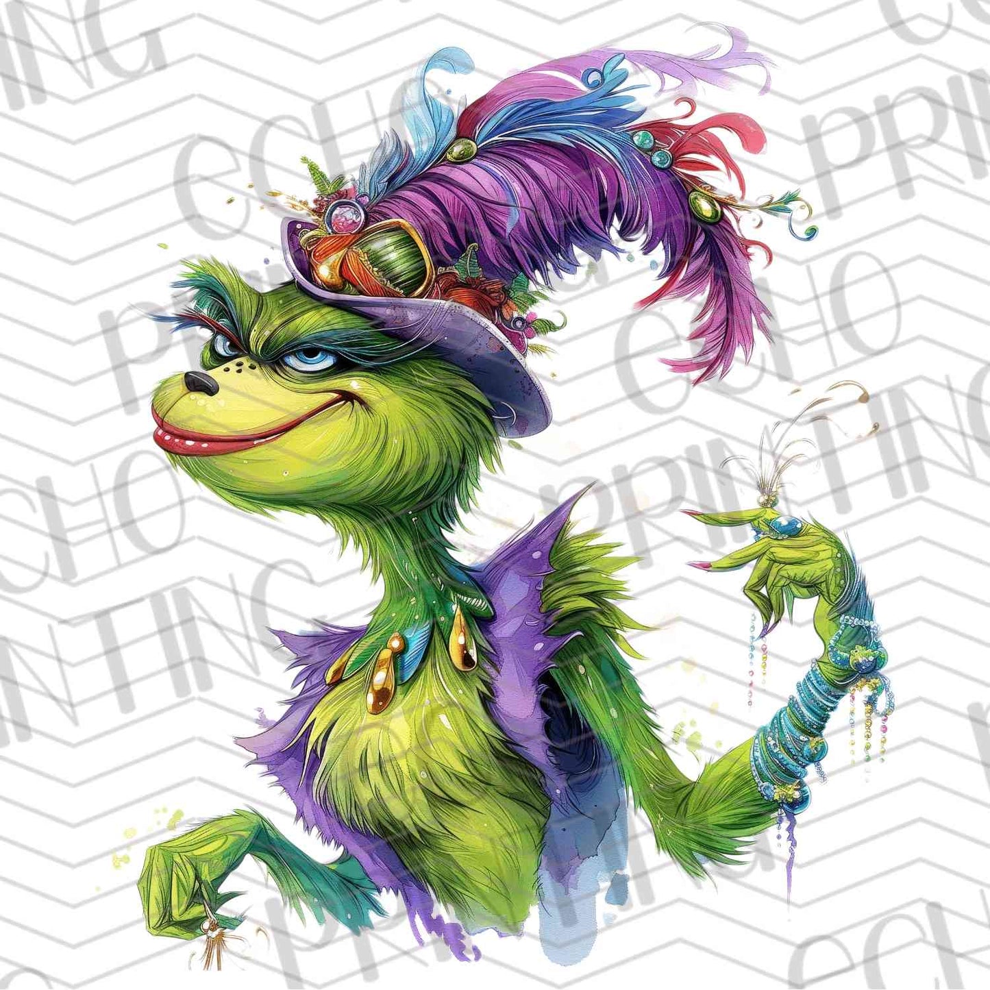 MRGC 9 – GREEN TRICKSTER WITH PLUMES