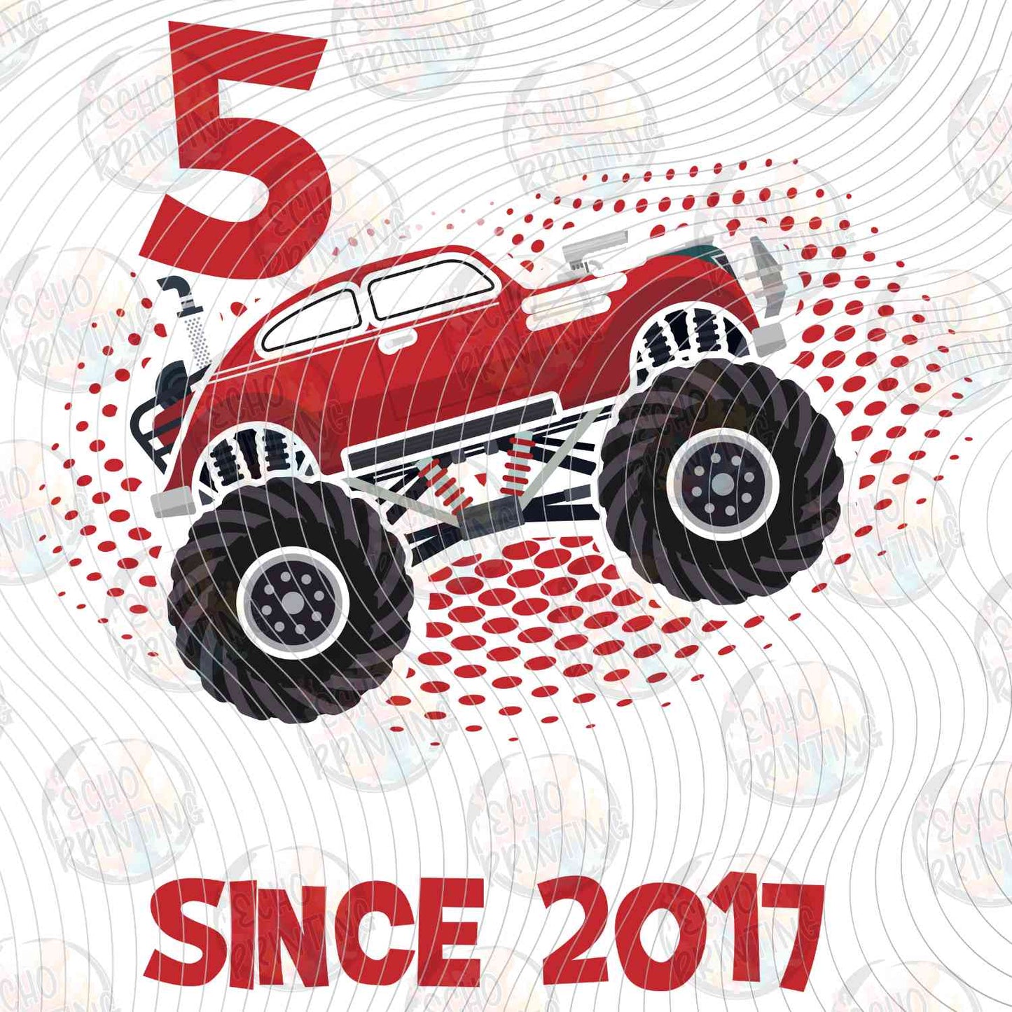 MRJ 4 - 5 SINCE 2017 RED MONSTER TRUCK