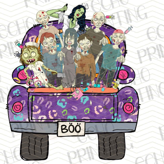 NRS112 - HALLOWEEN NURSE CREW IN JEEP