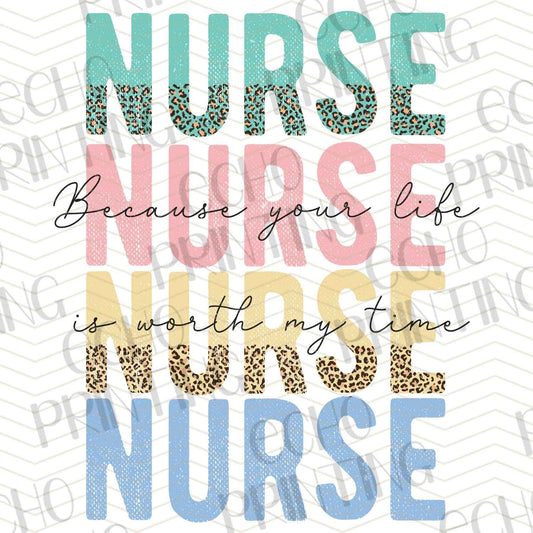 NRS118 - STACKED MULTICOLOR NURSE