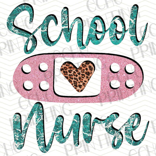 NRS156 - SCHOOL NURSE WITH BANDAGE HEART