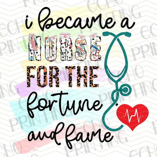 NRS 172 - I BECAME A NURSE FOR THE FORTUNE AND FAME
