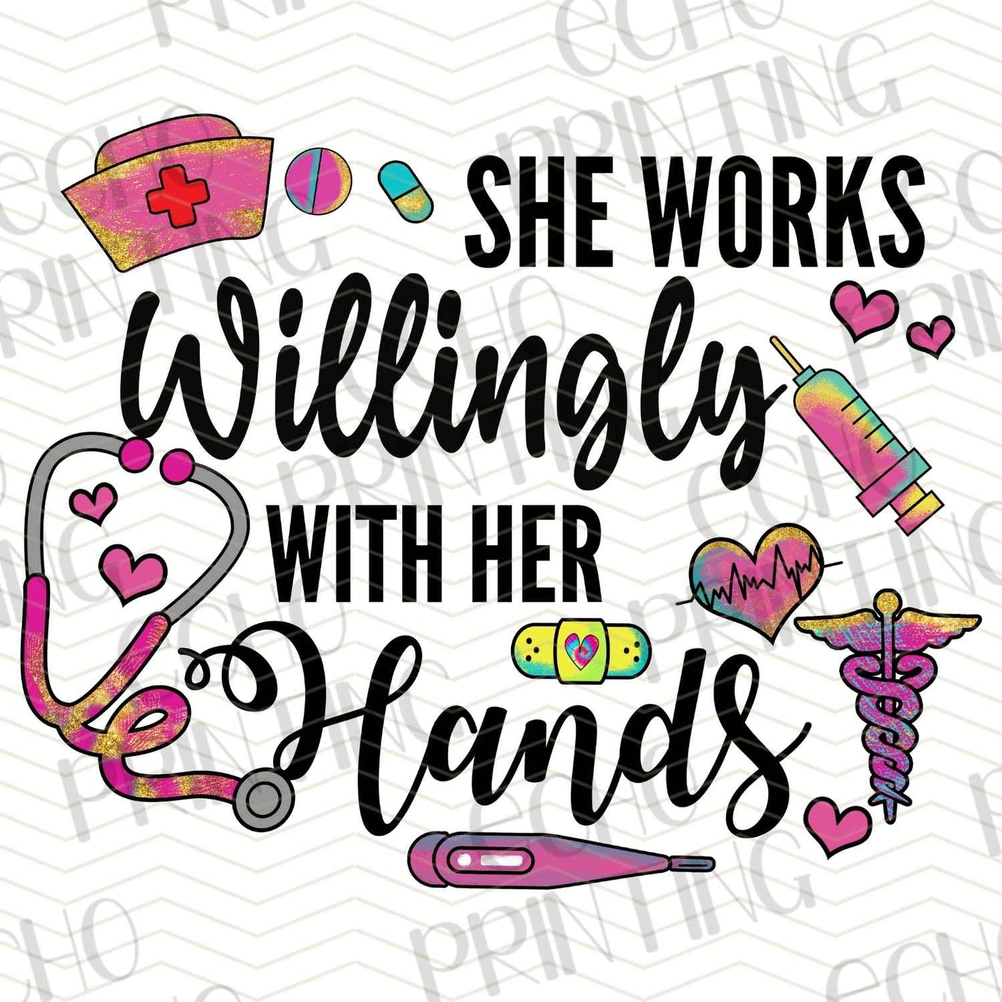 NRS 185 - SHE WORKS WILLINGLY WITH HER HANDS NURSE