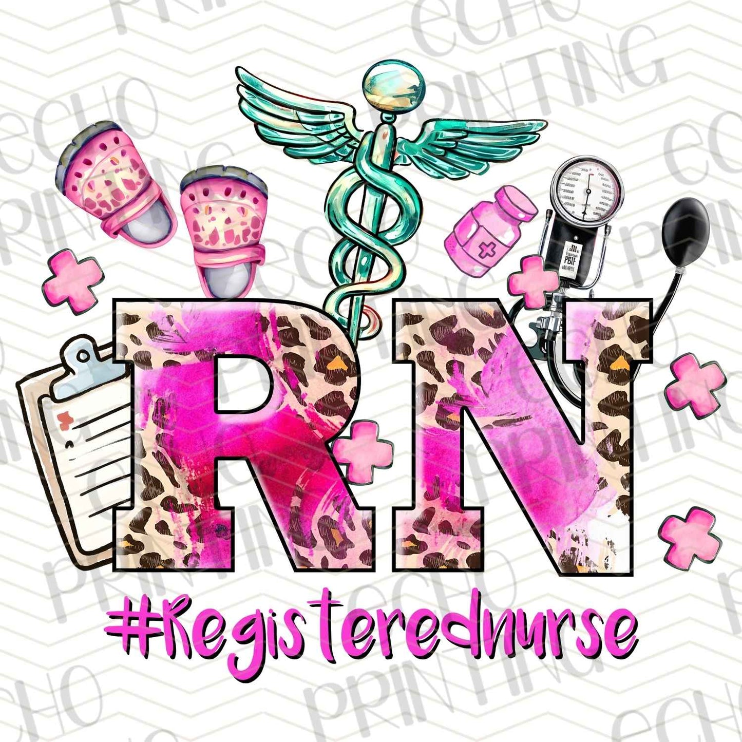 NRS 237 - REGISTERED NURSE WITH MEDICAL ICONS