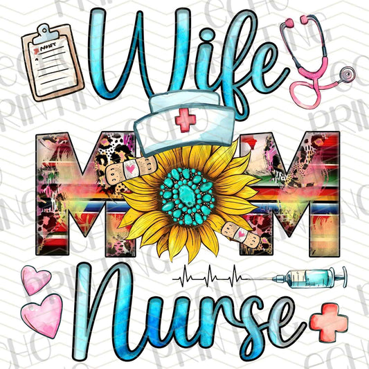 NRS 238 - WIFE MOM NURSE WITH SUNFLOWER