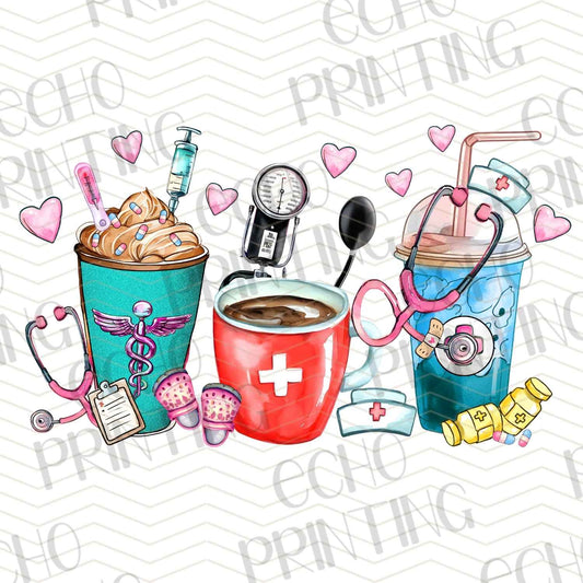 NRS 246 - NURSE ICONS WITH STETHOSCOPE AND MUGS