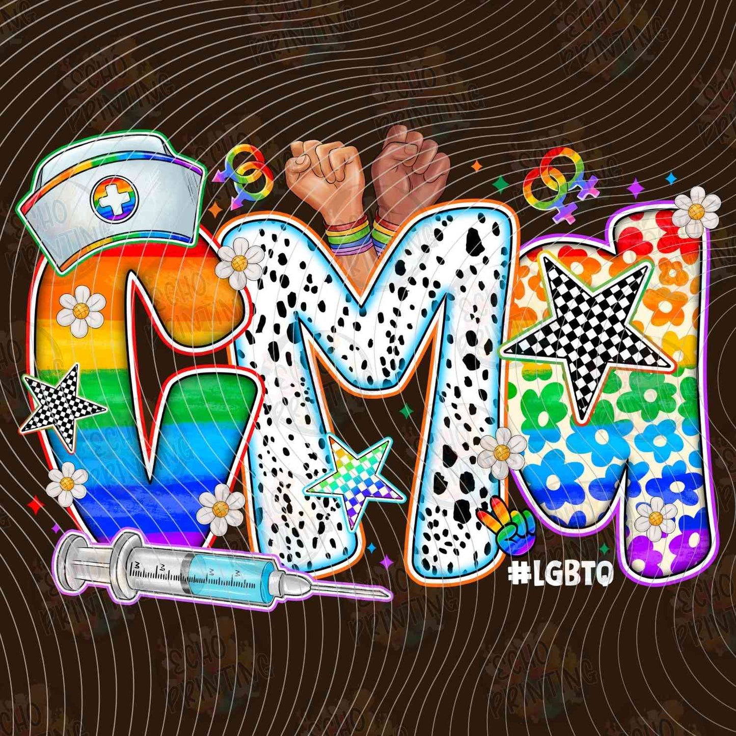 PRDG 12 - CMA MEDICAL LETTERS RAINBOW LEOPARD BLACK