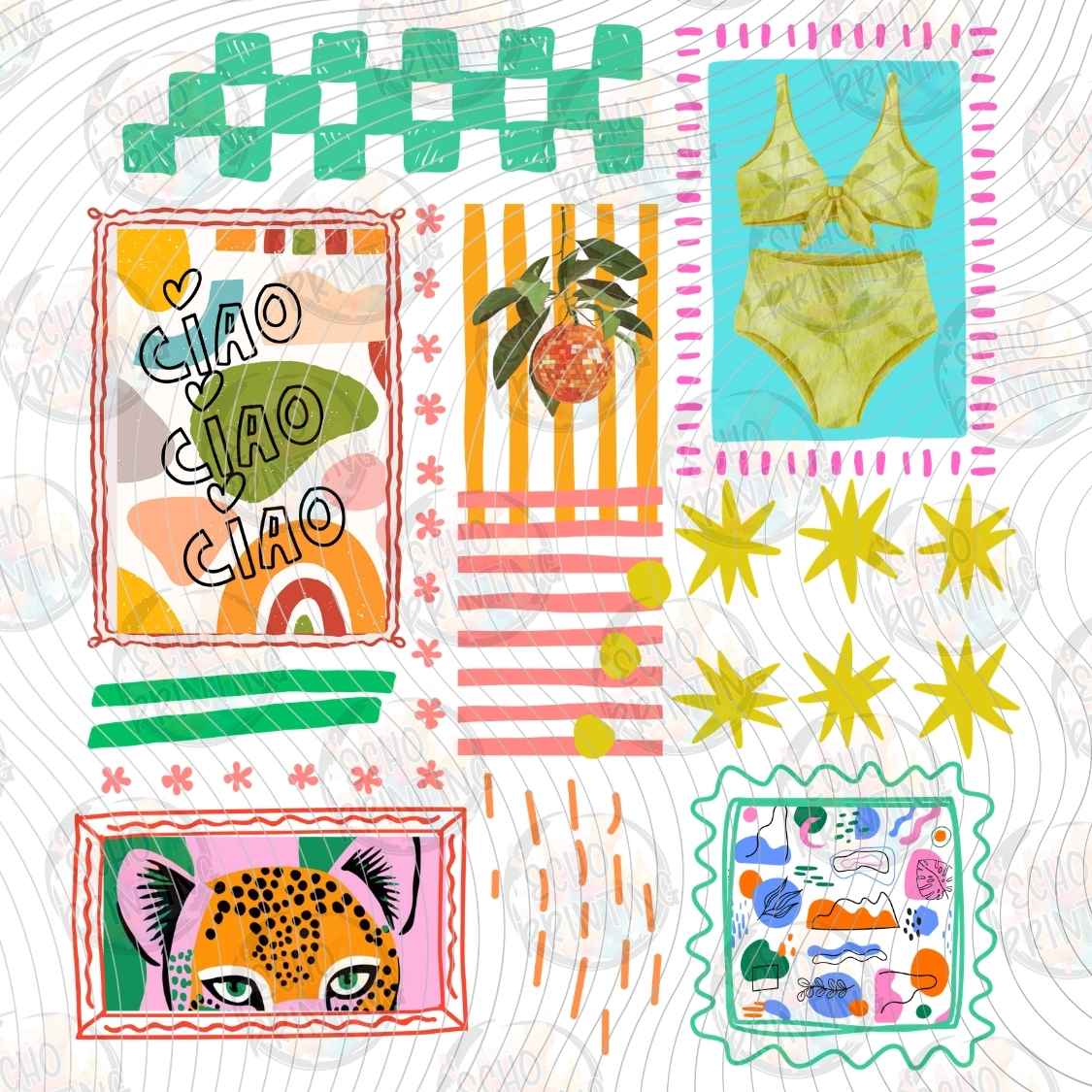 SMRG 1060 - SUMMER POSTCARD BEACH COLLAGE