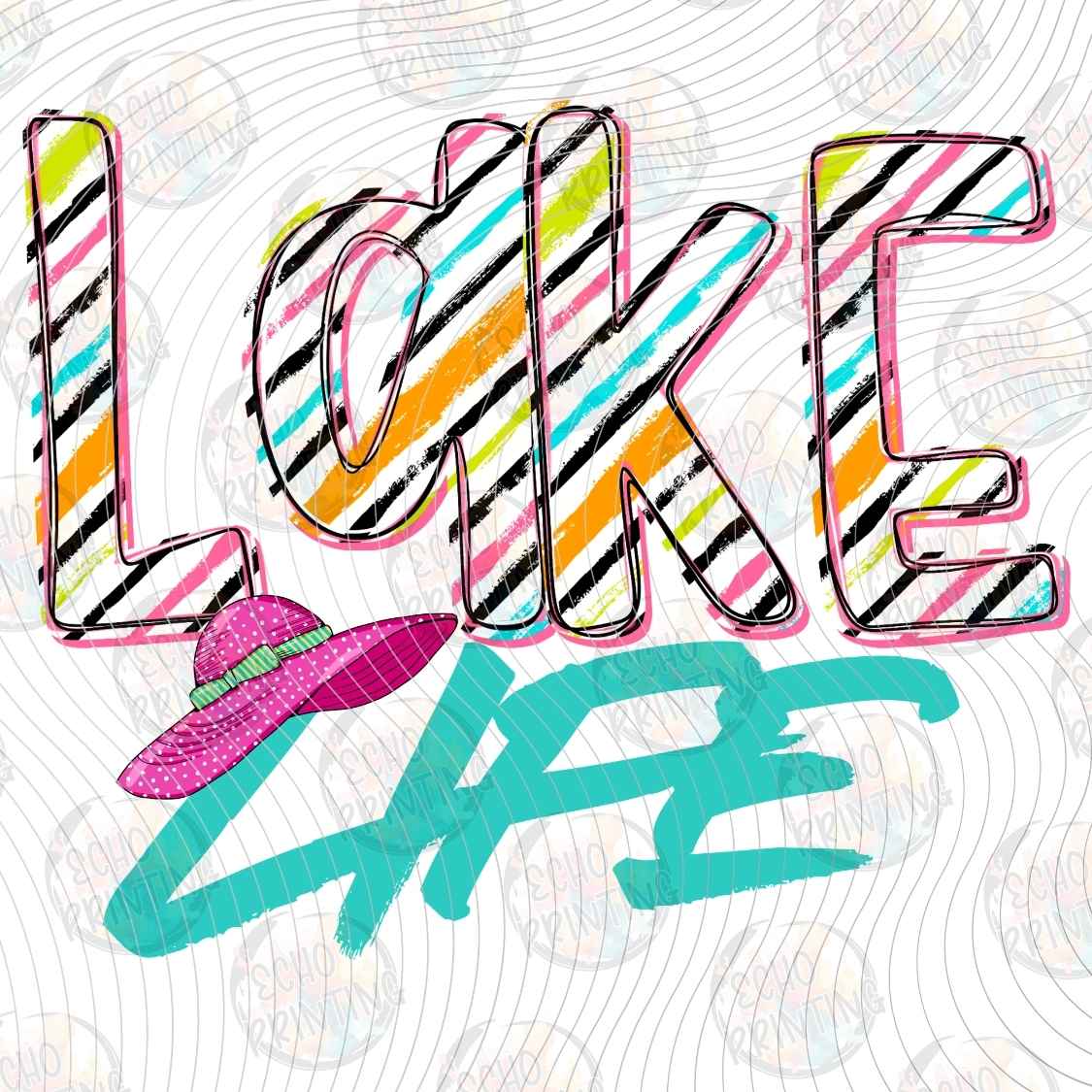 SMRG 1077 - LAKE LIFE RETRO LETTERING