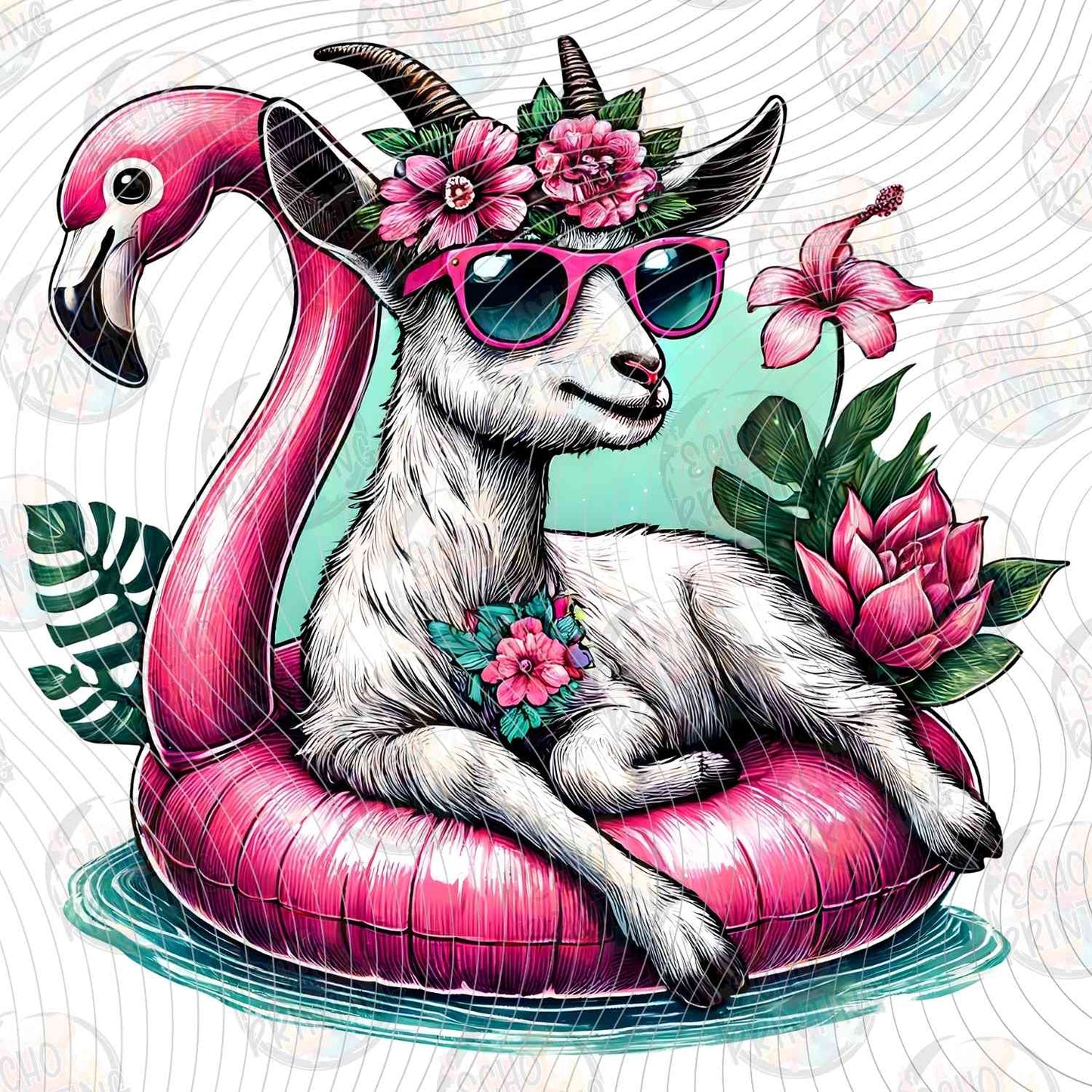 SMRG 529 - SUMMER FLAMINGO FLOATIE GOOSE