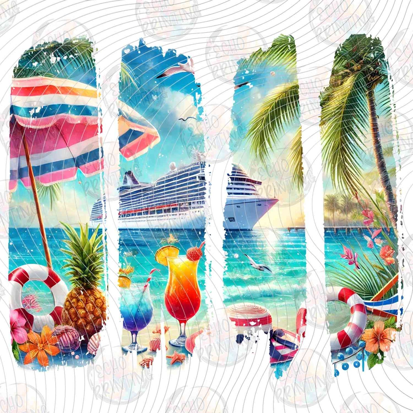 SMRG 531 - TROPICAL BEACH COASTAL SCENE