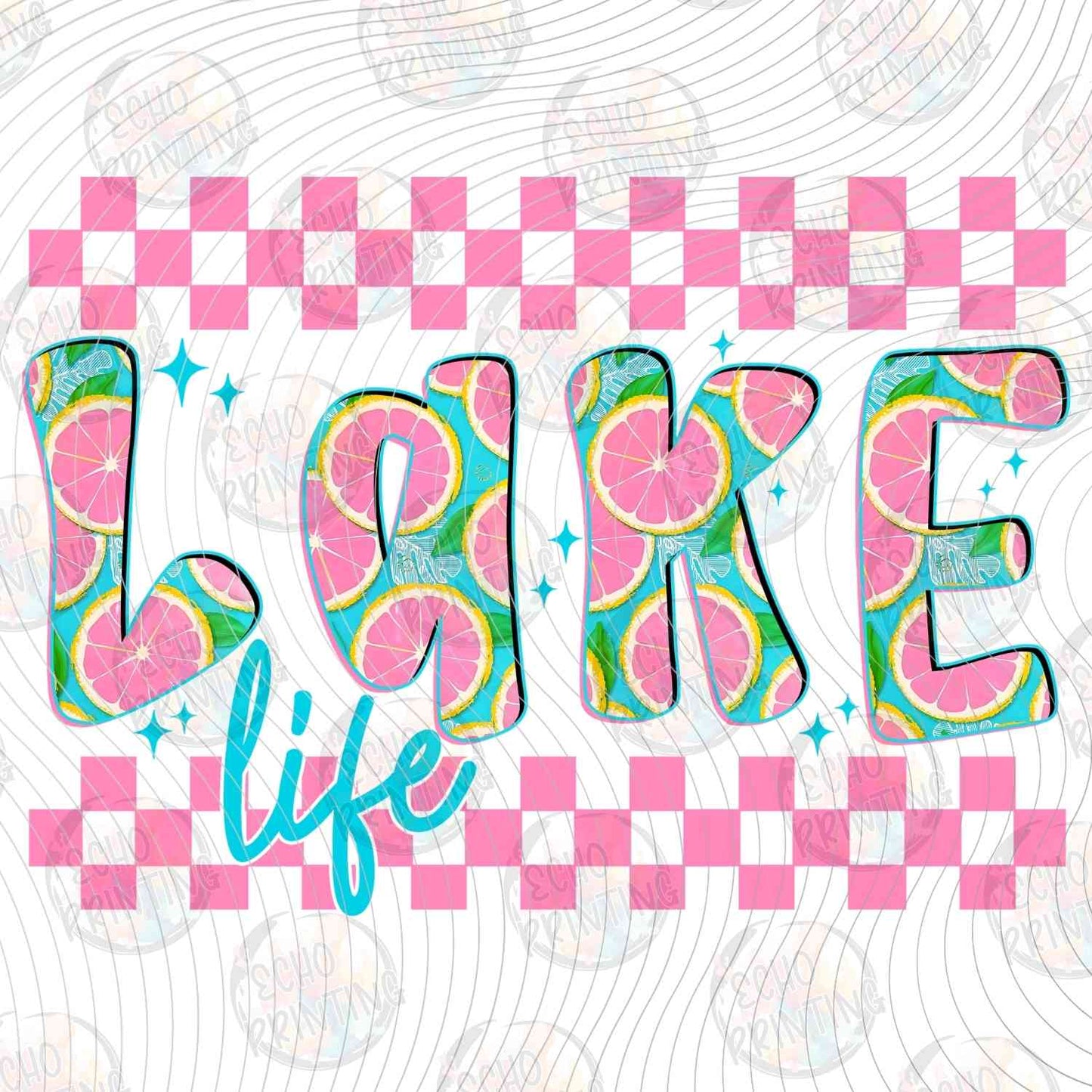 SMRG 640 - LAKE LIFE PINK CHECKERED