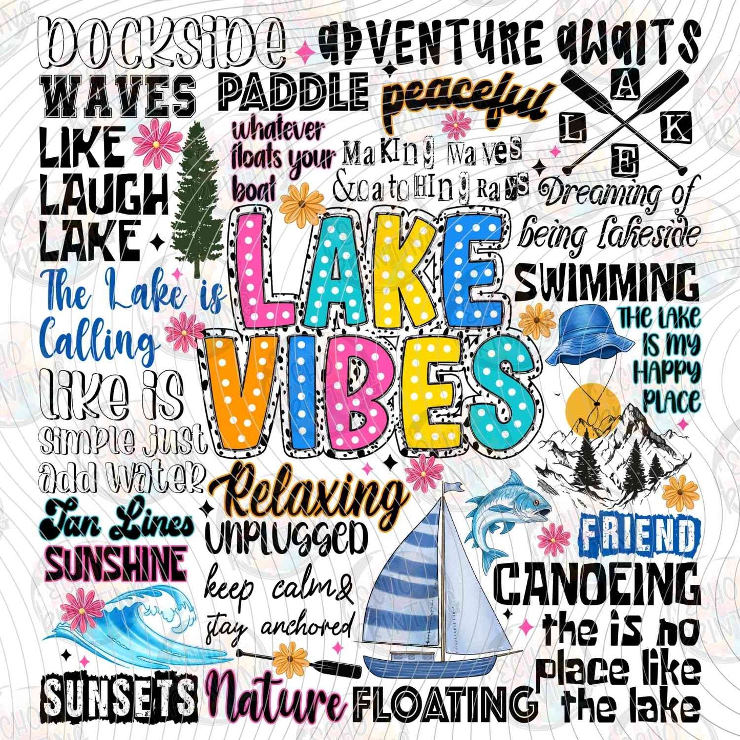 SMRG 642 - LAKE VIBES ADVENTURE TYPOGRAPHY