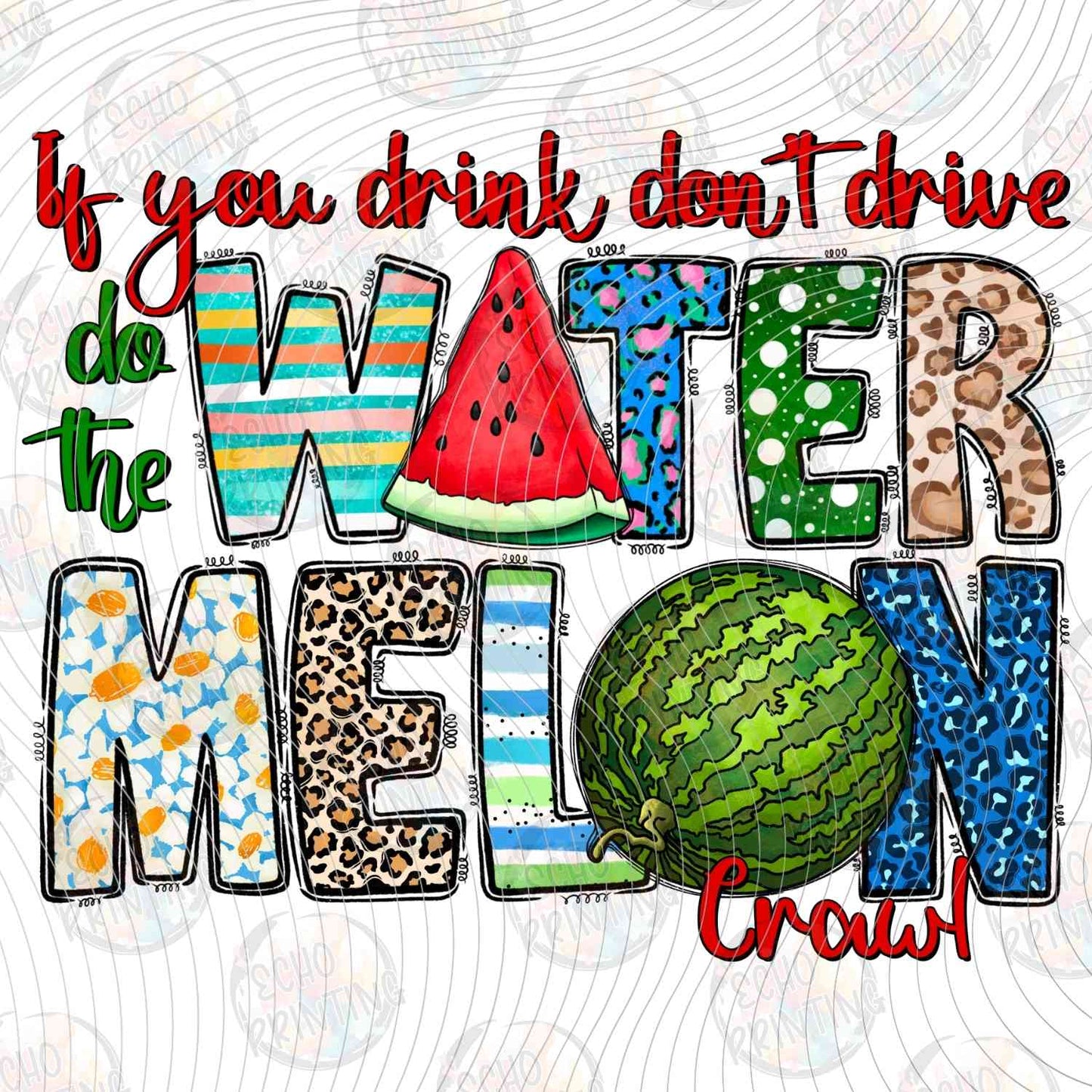 SMRG 650 - WATERMELON CRAWL RETRO TEXT