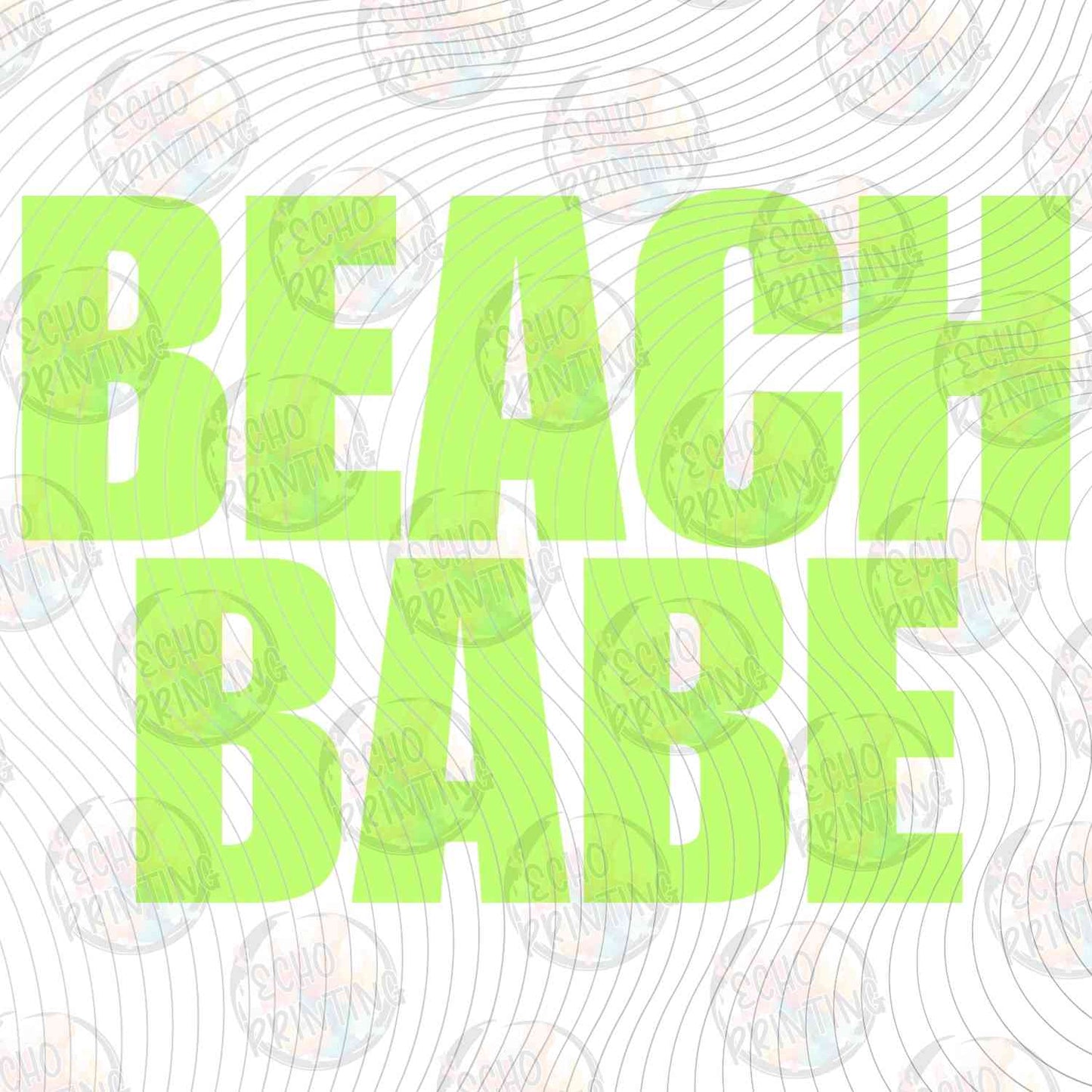 SMRG 674 - BEACH BABE NEON GREEN TEXT