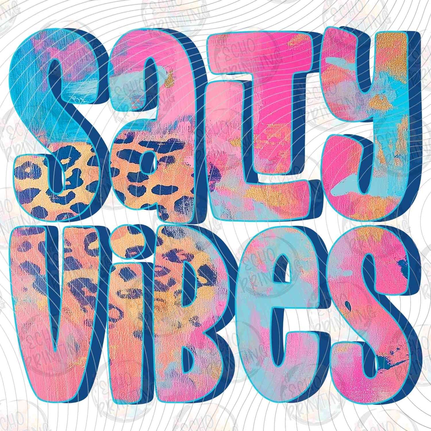 SMRG 714 - SALTY VIBES BLUE AND PINK TEXT