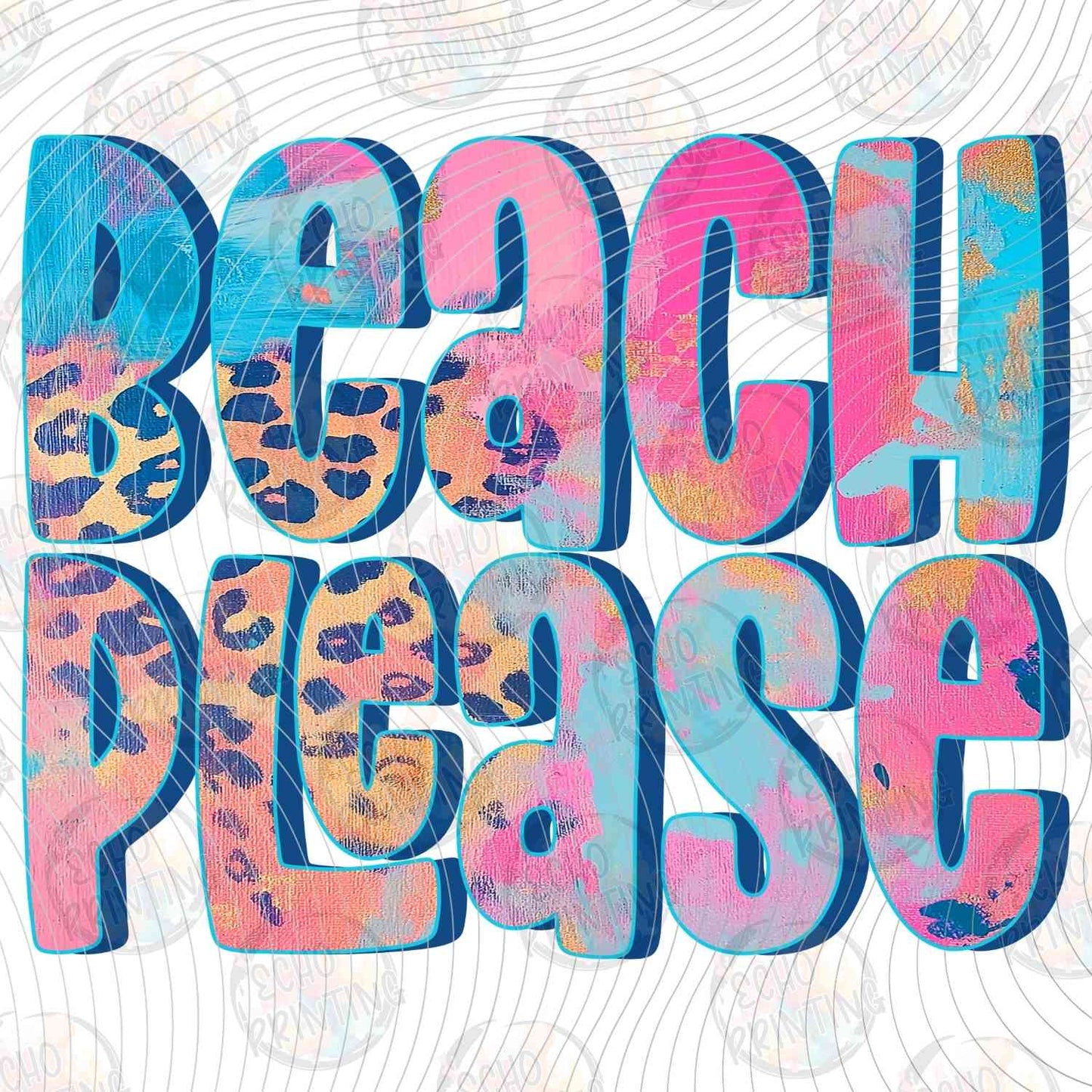 SMRG 715 - BEACH PLEASE RETRO TYPOGRAPHY