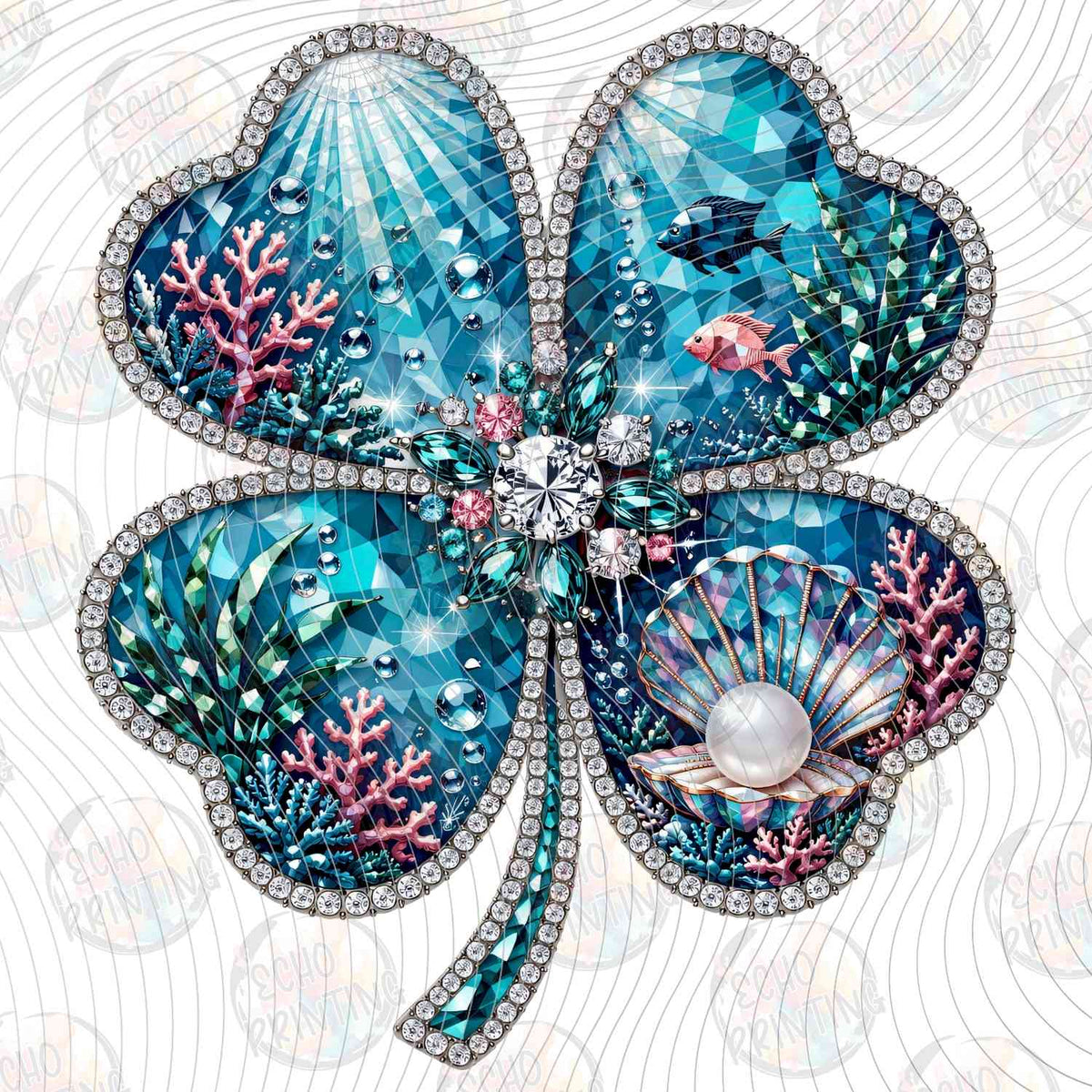 SMRG 878 - BLUE JEWELED SHAMROCK