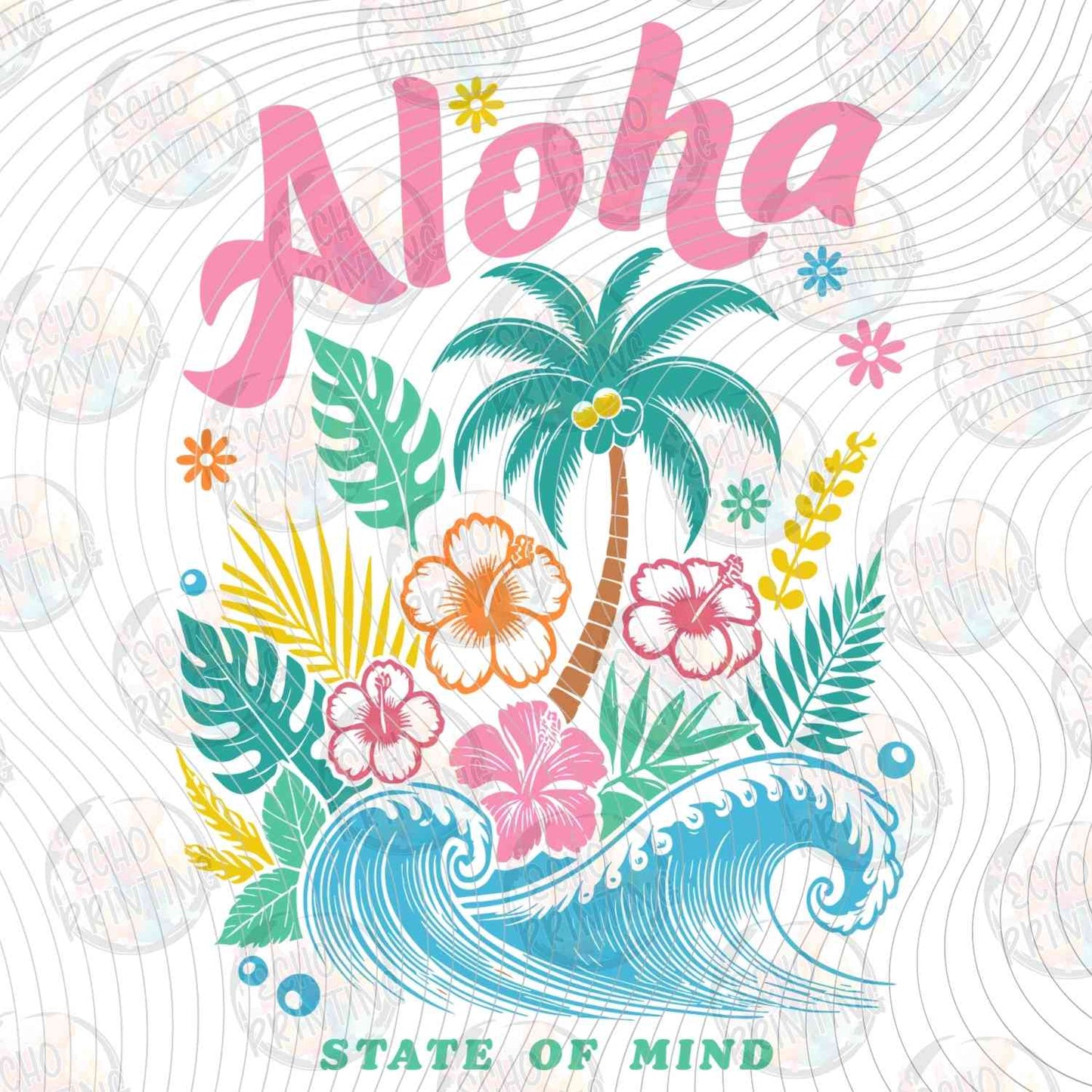 SMRG 911 - ALOHA STATE OF MIND PALM TREE SUNSET