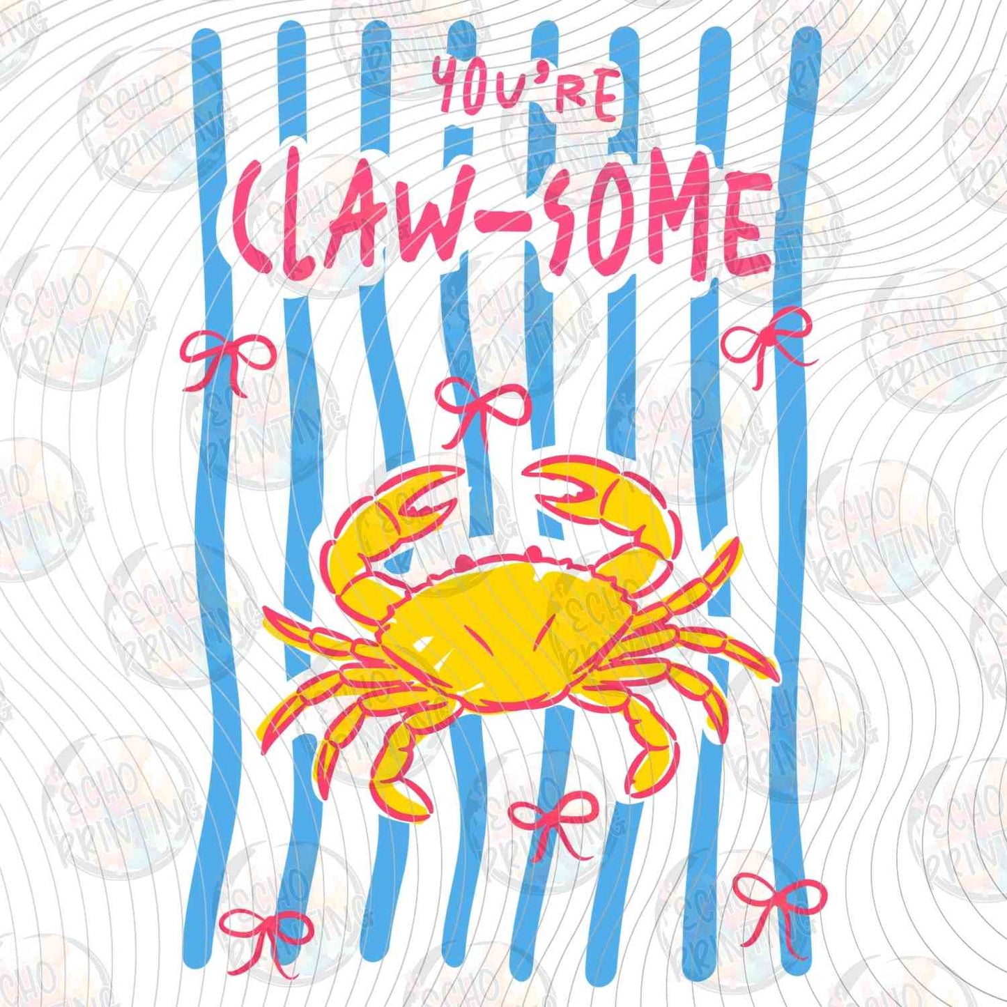 SMRG 921 - YOURE CLAW SOME CRAB ON BLUE STRIPES
