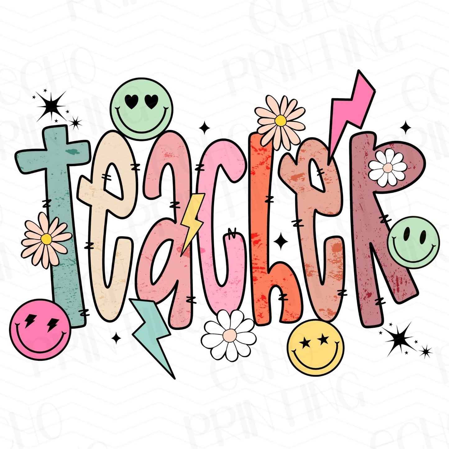 TCHR 180 – TEACHER WITH SMILEY FACES