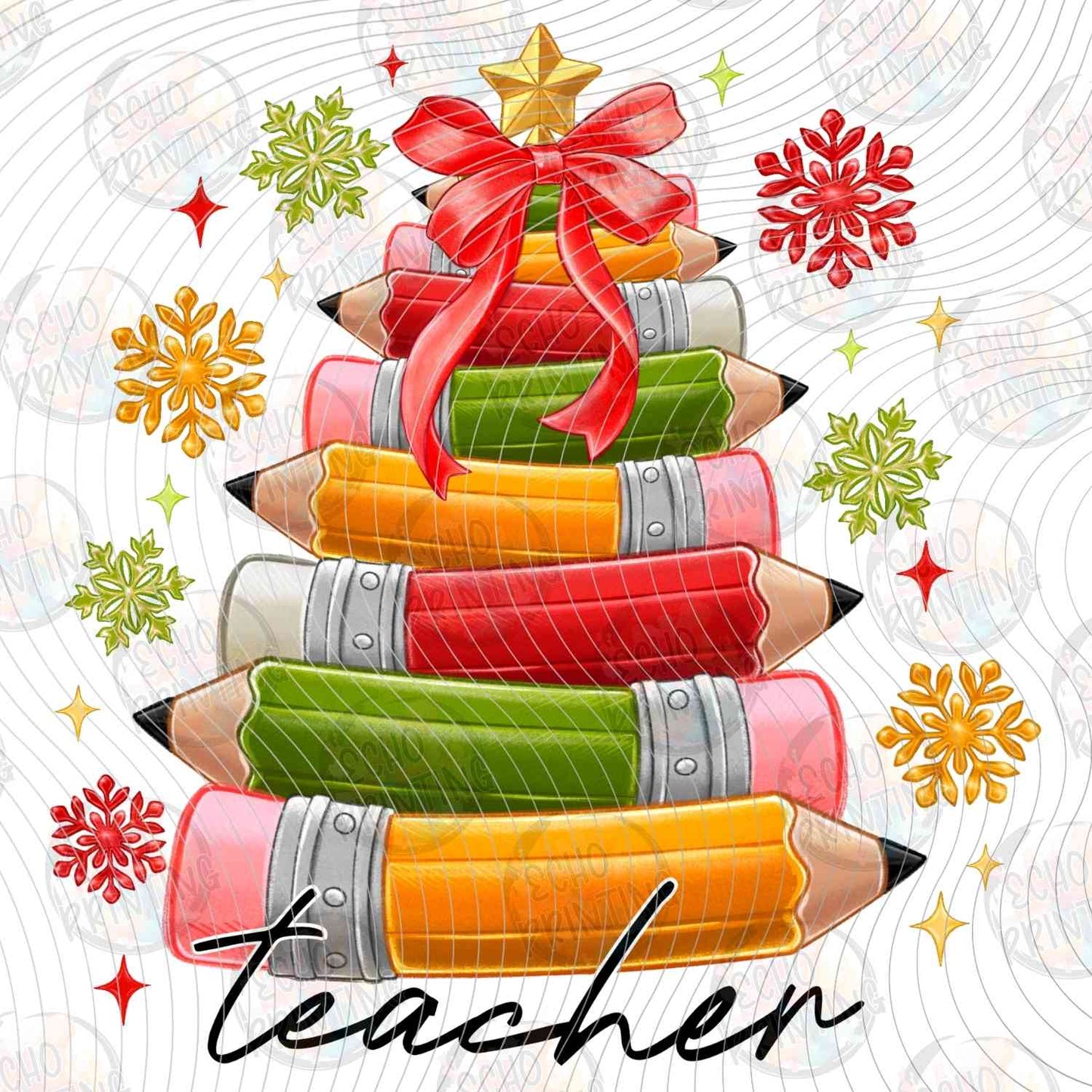 EDCTR 487 - TEACHER PENCIL CHRISTMAS TREE