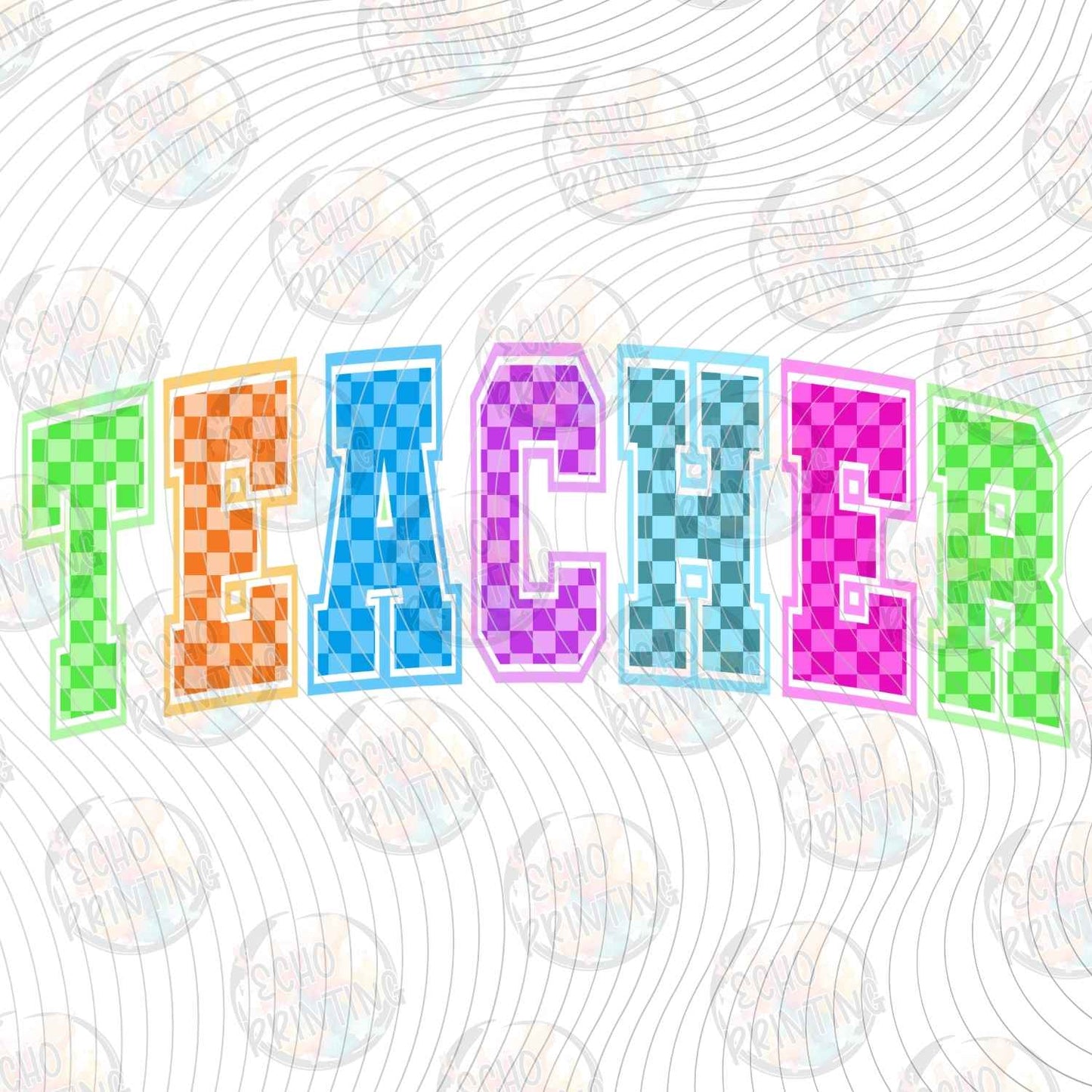 EDCTR 624 - BRIGHT CHECKERBOARD TEACHER APPRECIATION