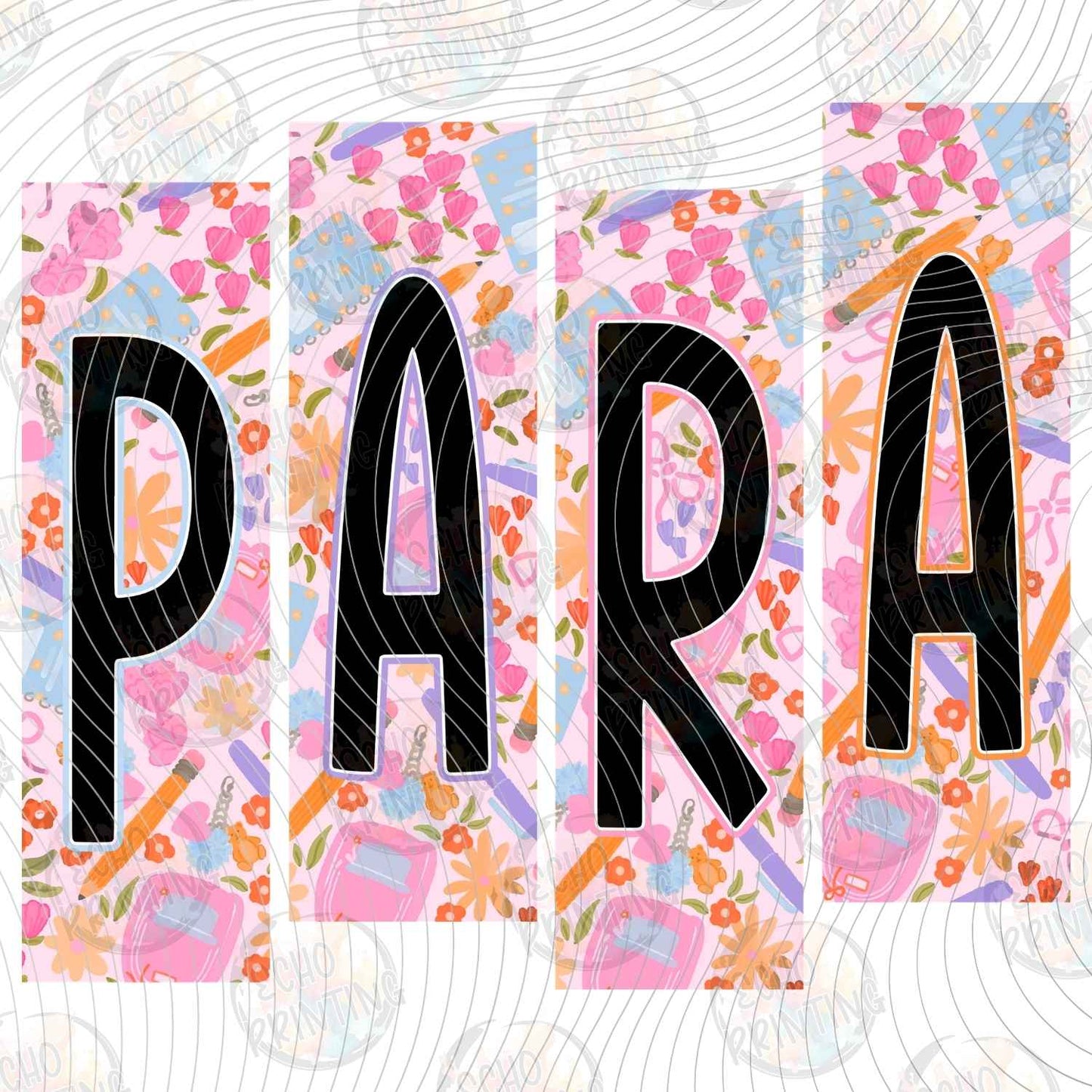 EDCTR 629 - PARA EDUCATOR COLORFUL RETRO LETTERING