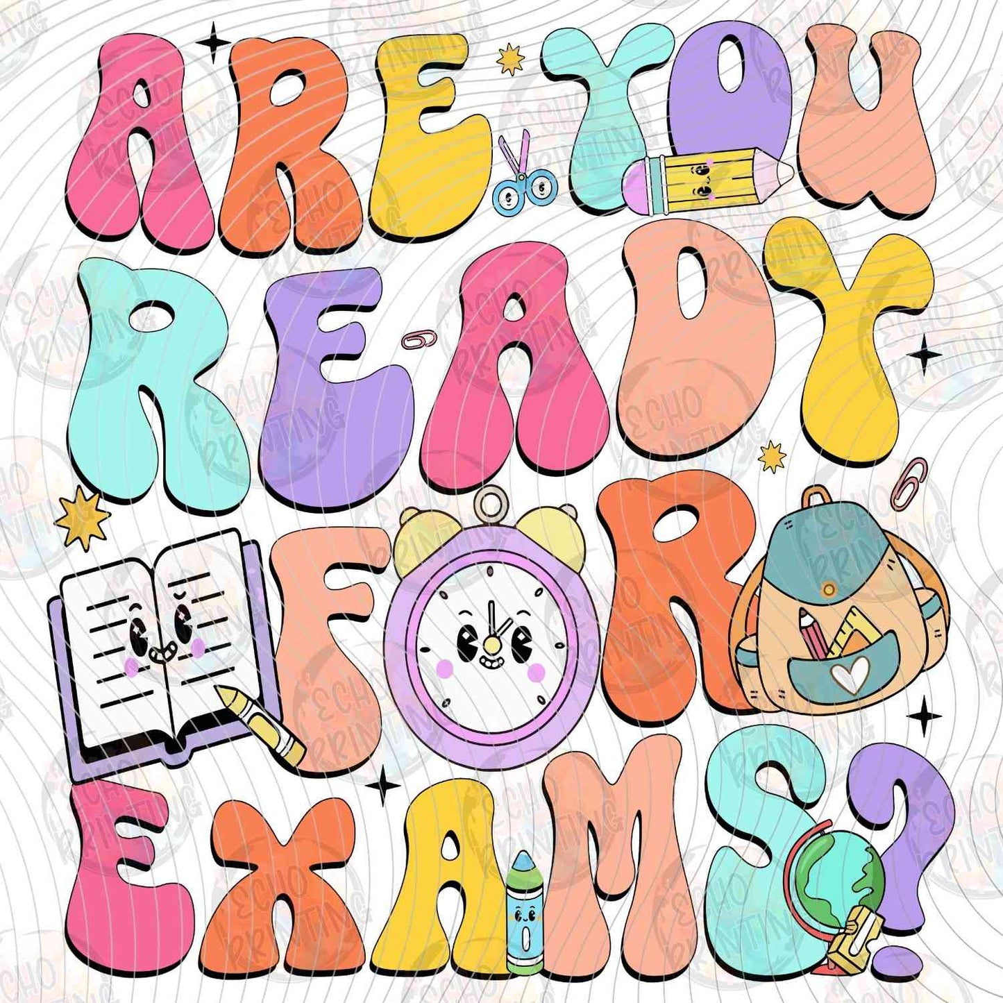 TSDG 86 - READY FOR EXAMS BUBBLE LETTERS